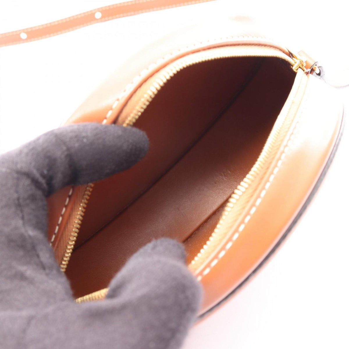 Celine Brown Leather Handbag Shoulder Bag (Pre-Owned)