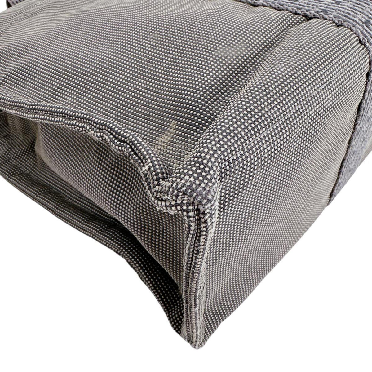 Hermes Her Line Gray Nylon Polyester Handbag Tote Bag (Pre-Owned)