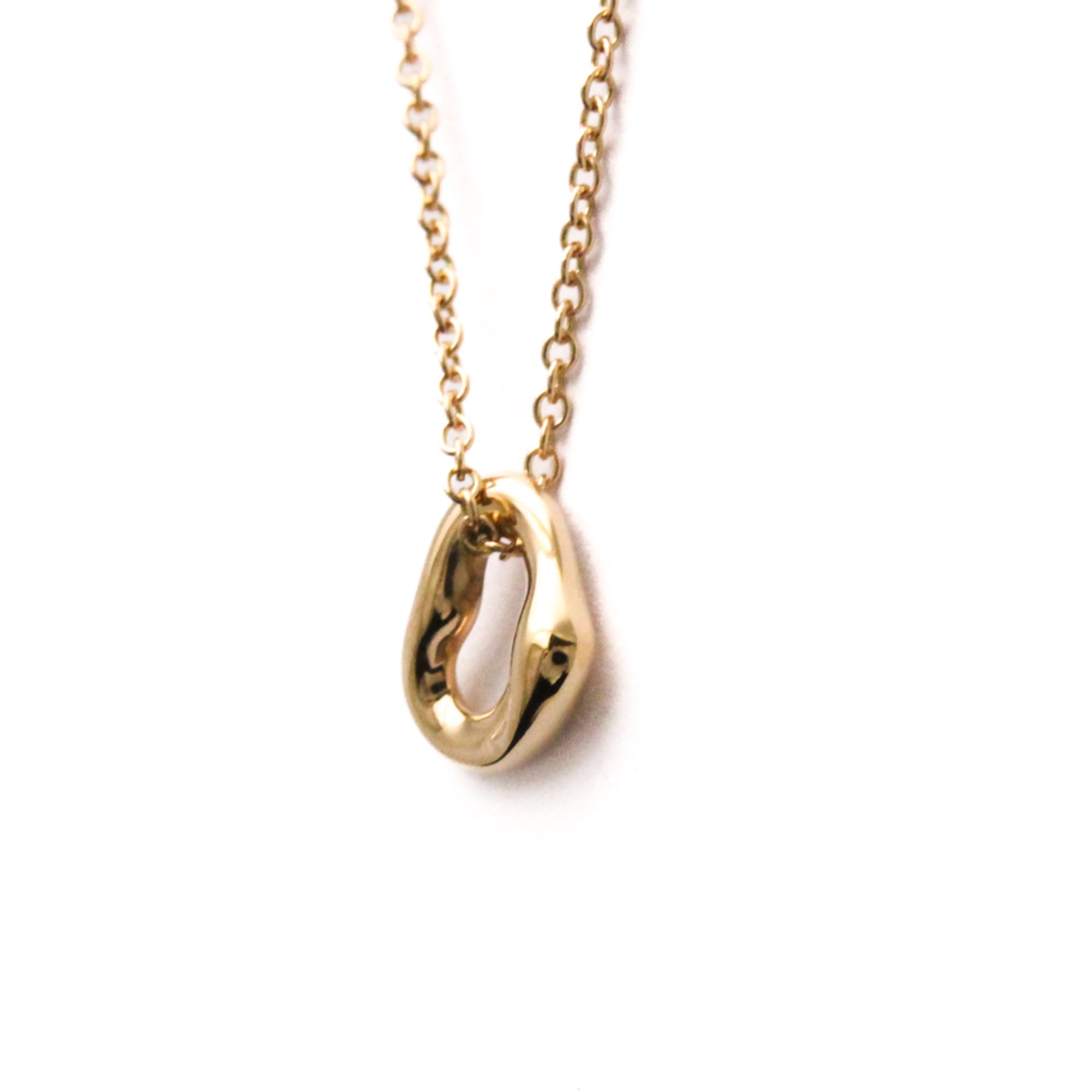 Tiffany & Co. Elsa Peretti Open Heart Pendant Necklace 18K Rose Gold Gold Pink_Gold Necklace Jewelry (Pre-Owned)