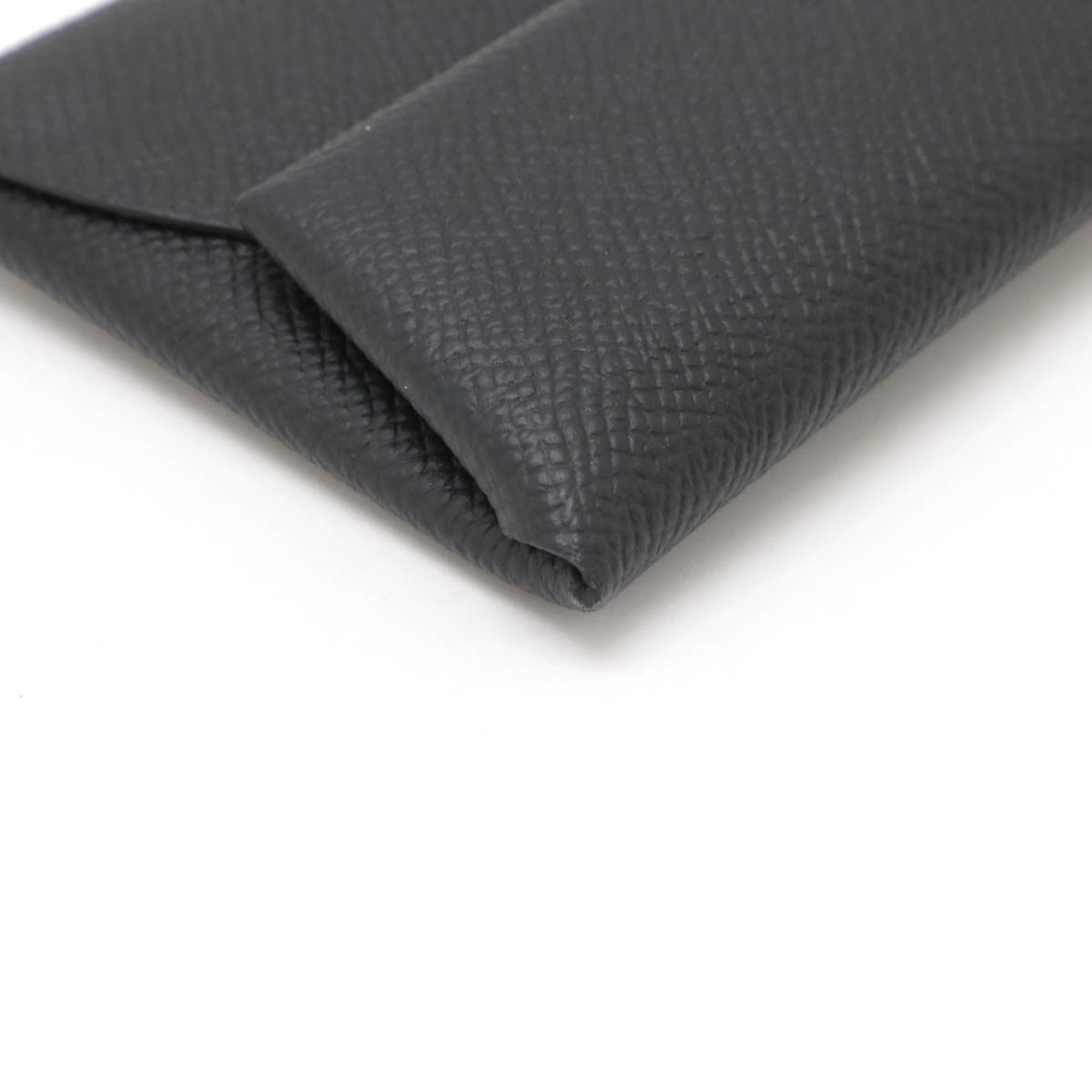 Hermes Bastia Black Epsom Leather Coin Purse/Coin Case (Pre-Owned)