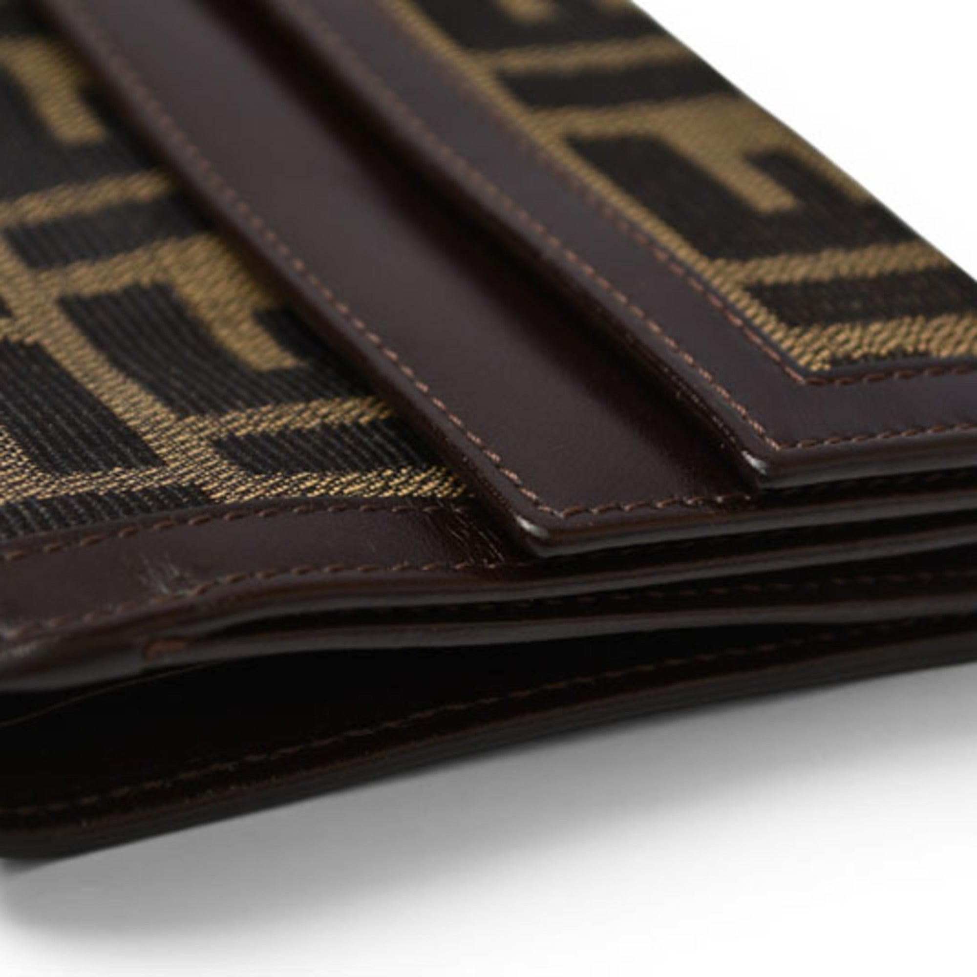 Fendi Zucca Brown Canvas Wallet (Bi-Fold) (Pre-Owned)
