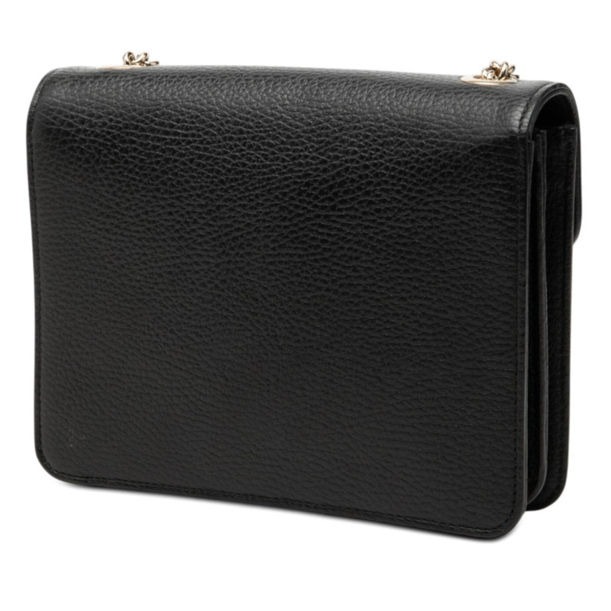 Gucci Black Leather Shoulder Bag (Pre-Owned)