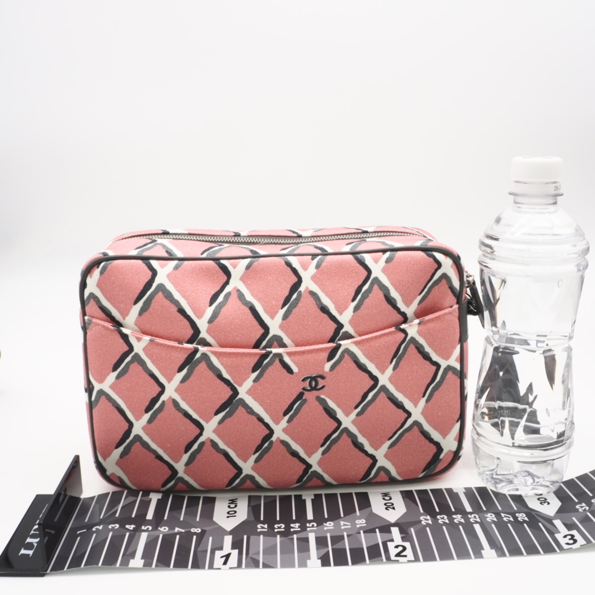 Chanel Multi-Color Pink Canvas Pouch (Pre-Owned)