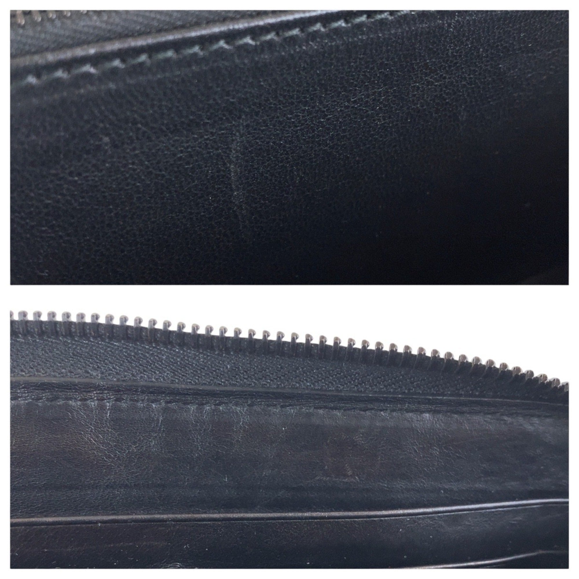 Bottega Veneta Black Leather Long Wallet (Bi-Fold) (Pre-Owned)