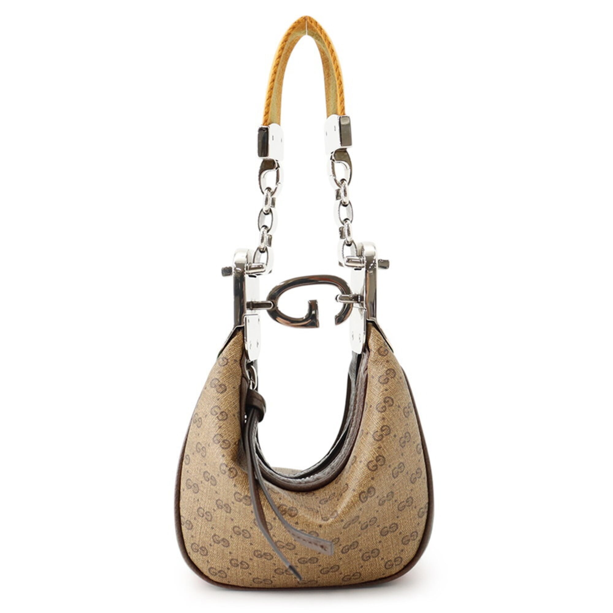 Gucci Brown Micro Gg Leather Leather Handbag (Pre-Owned)