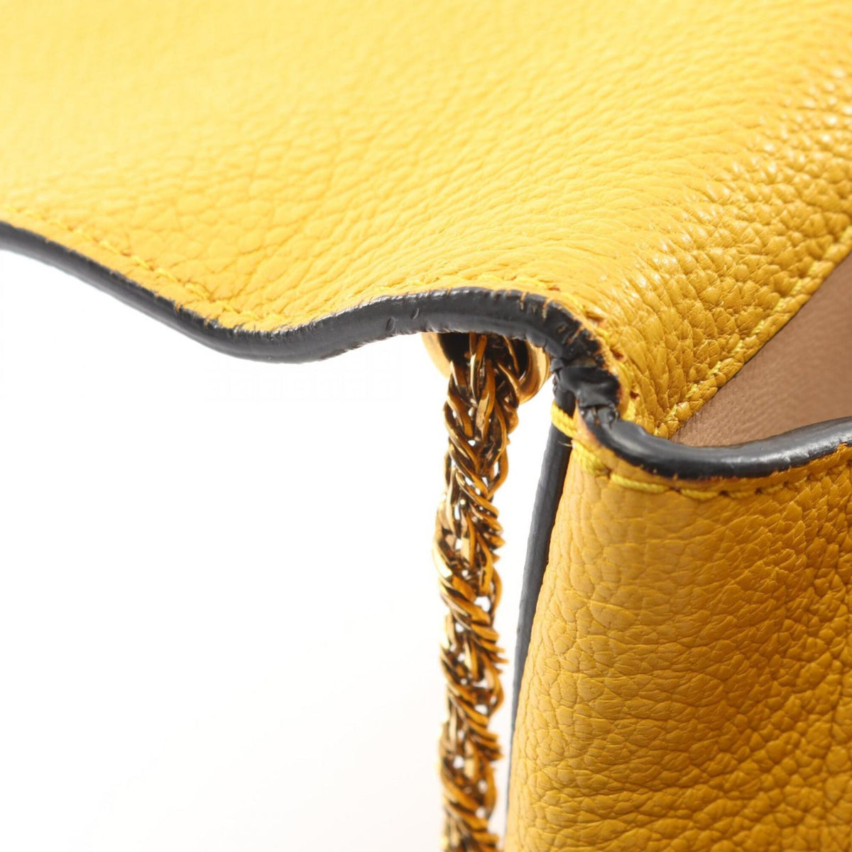 Chloé Yellow Leather Handbag Shoulder Bag (Pre-Owned)
