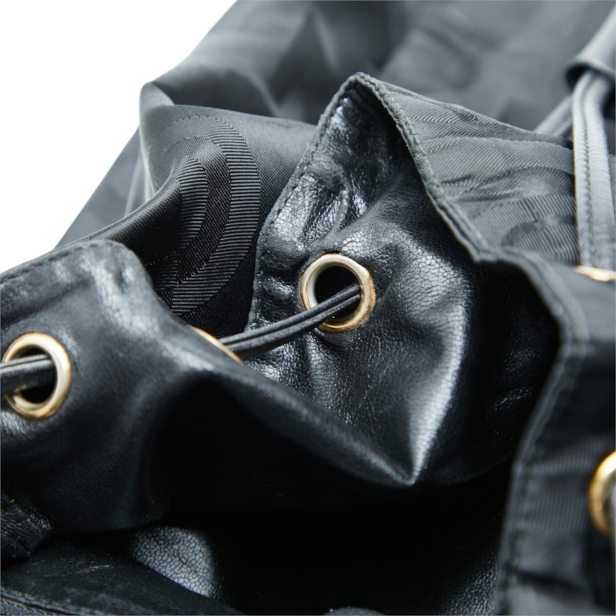 Salvatore Ferragamo Black Nylon Leather Backpack (Pre-Owned)