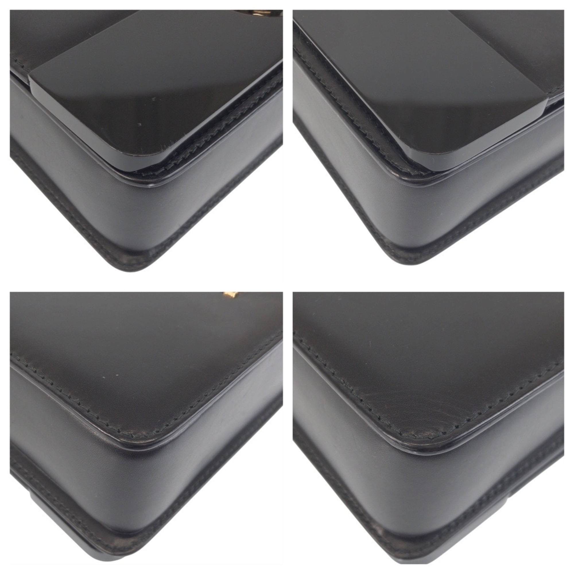 Bvlgari Black Leather Plastic Pochette Shoulder Bag (Pre-Owned)
