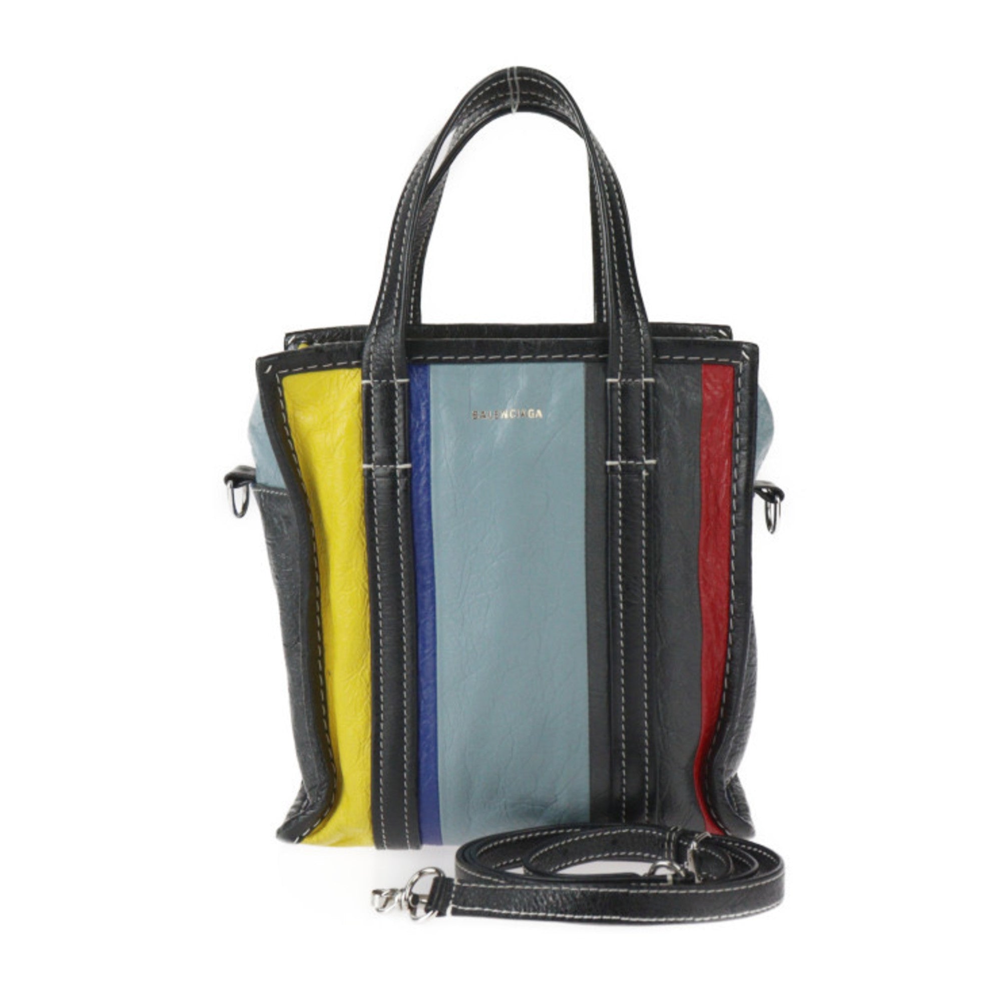 Balenciaga Multi-Color Leather Handbag Shoulder Bag Tote Bag (Pre-Owned)
