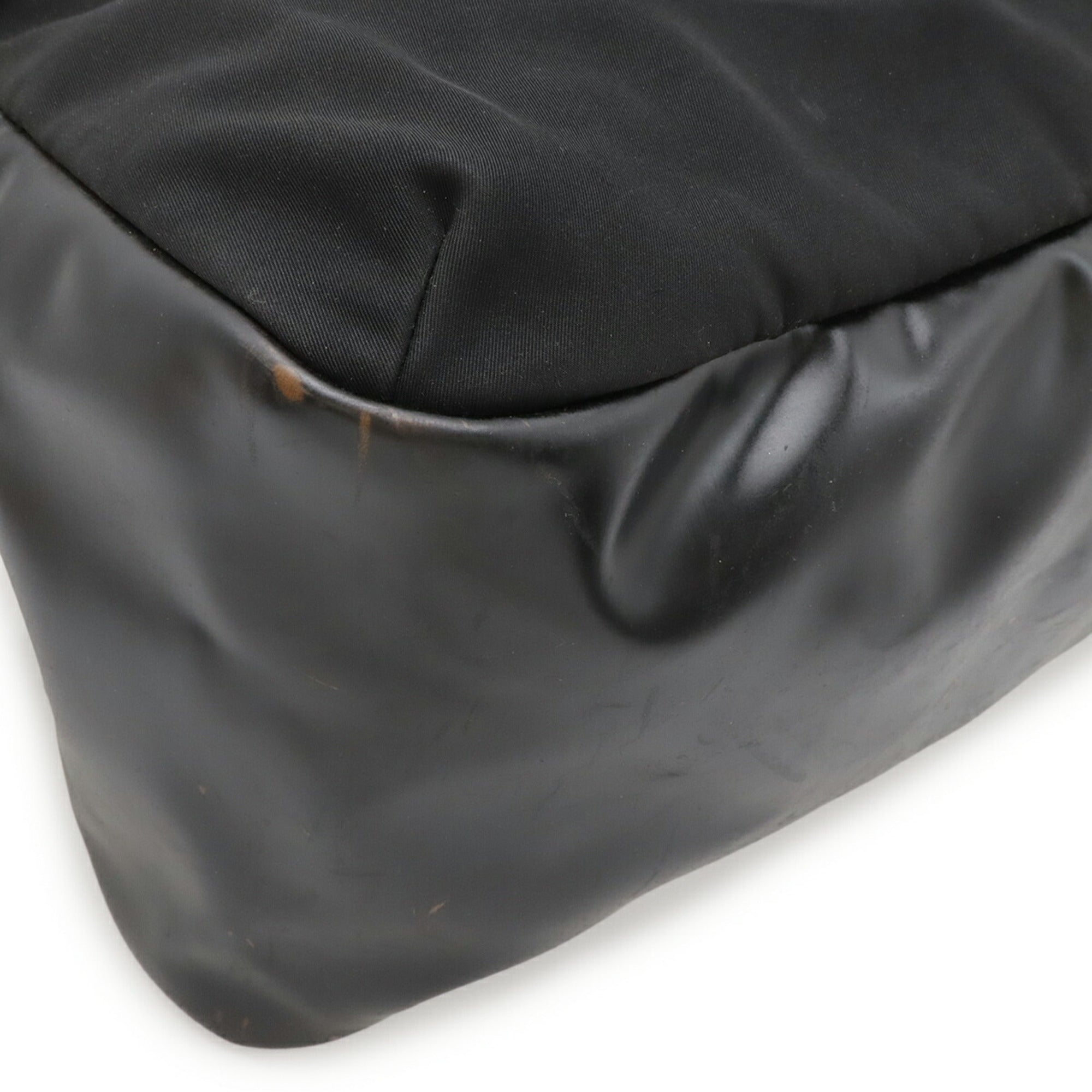 Chanel Black Yellow Nylon Rubber Boston Bag Shoulder Bag (Pre-Owned)