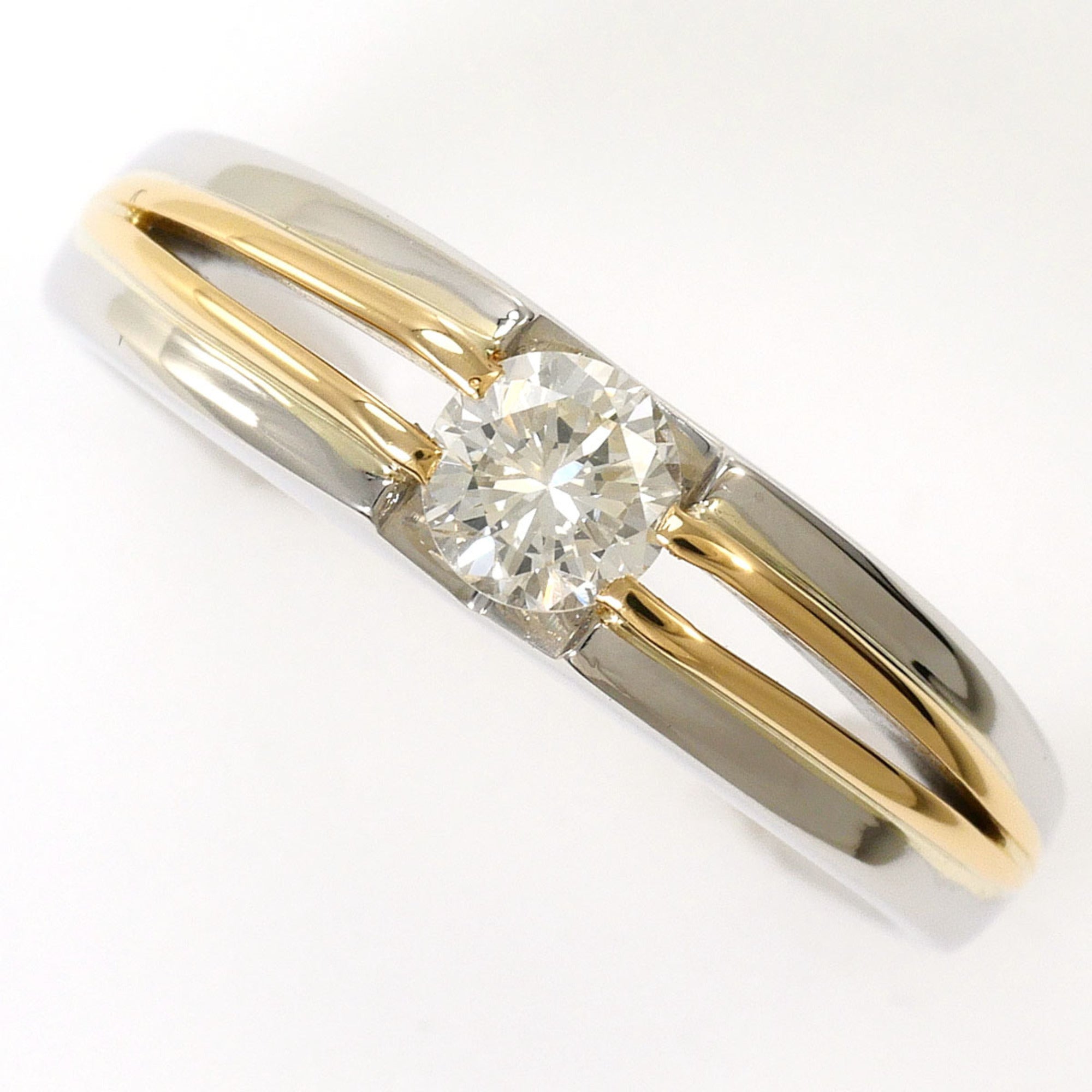 Unbranded Platinum Yellow Gold Yellow Gold (18K) Platinum 900 Band Ring (Pre-Owned)