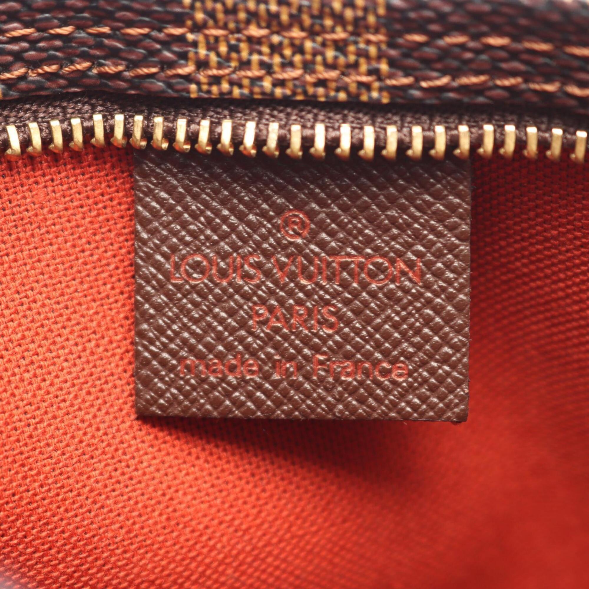 Louis Vuitton Damier Brown Ebene Coated Canvas Leather Handbag (Pre-Owned)