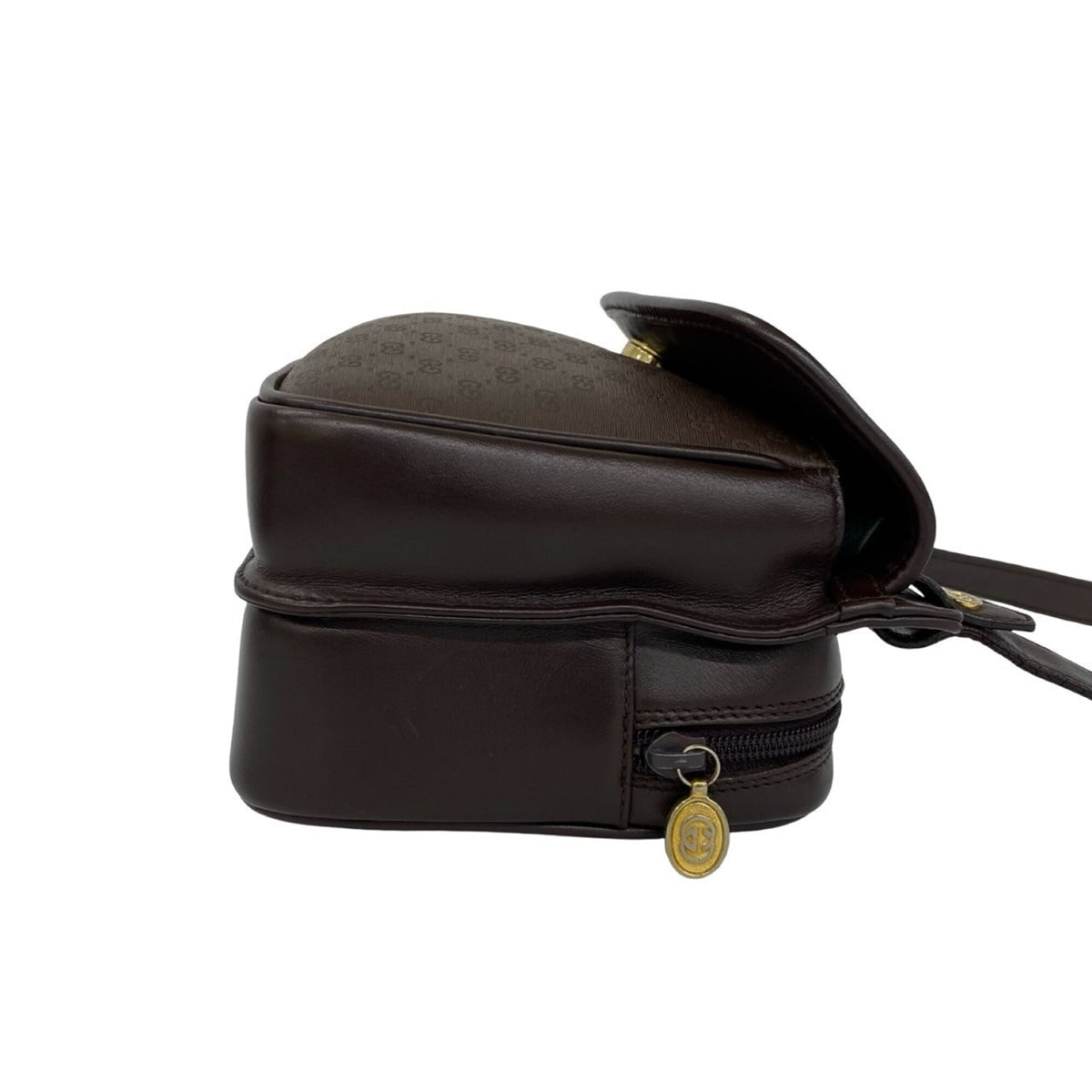 Gucci Brown Leather Pvc Shoulder Bag (Pre-Owned)