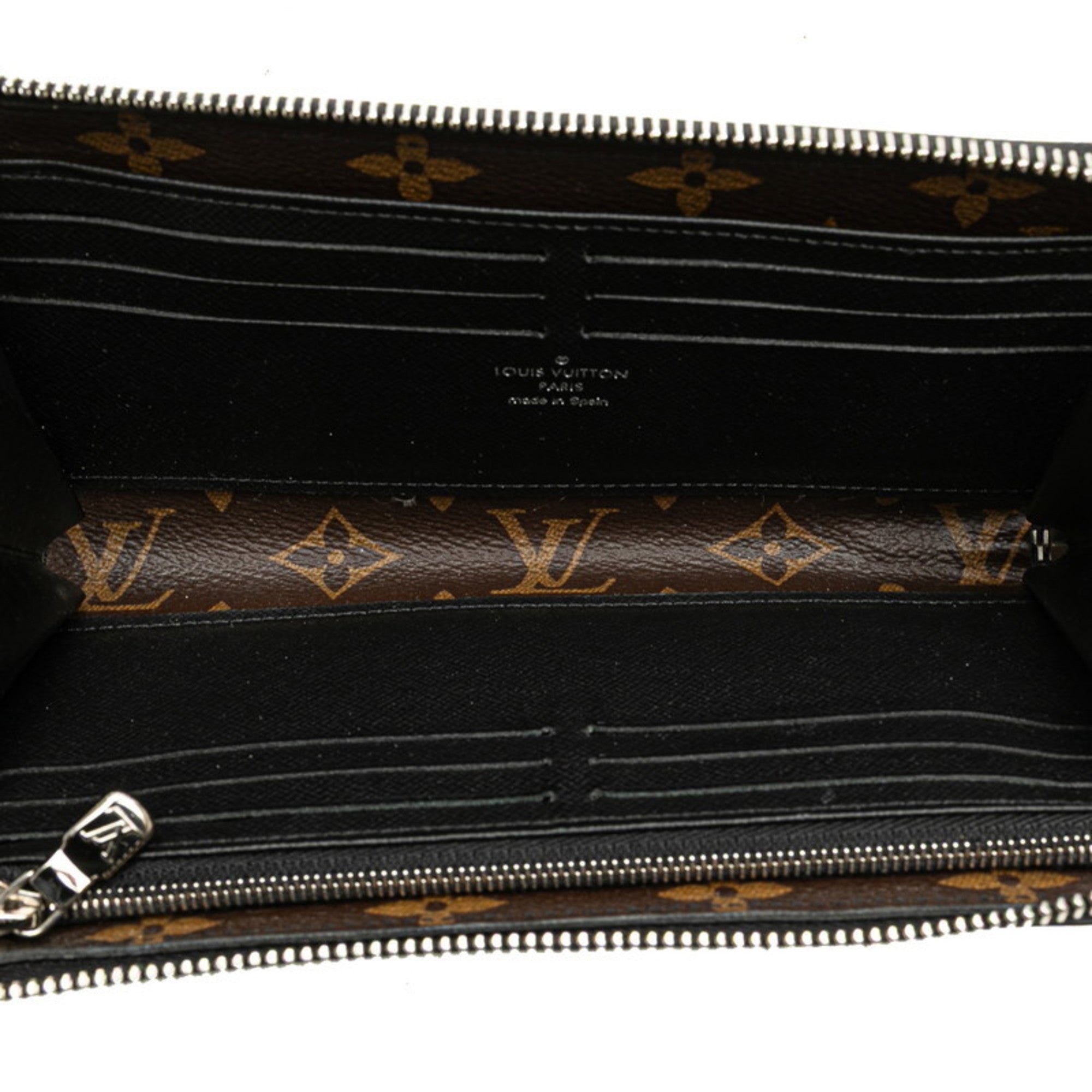 Louis Vuitton Monogram Macassar Black Brown Monogram Macassar Leather Coin Purse/Coin Case (Pre-Owned)