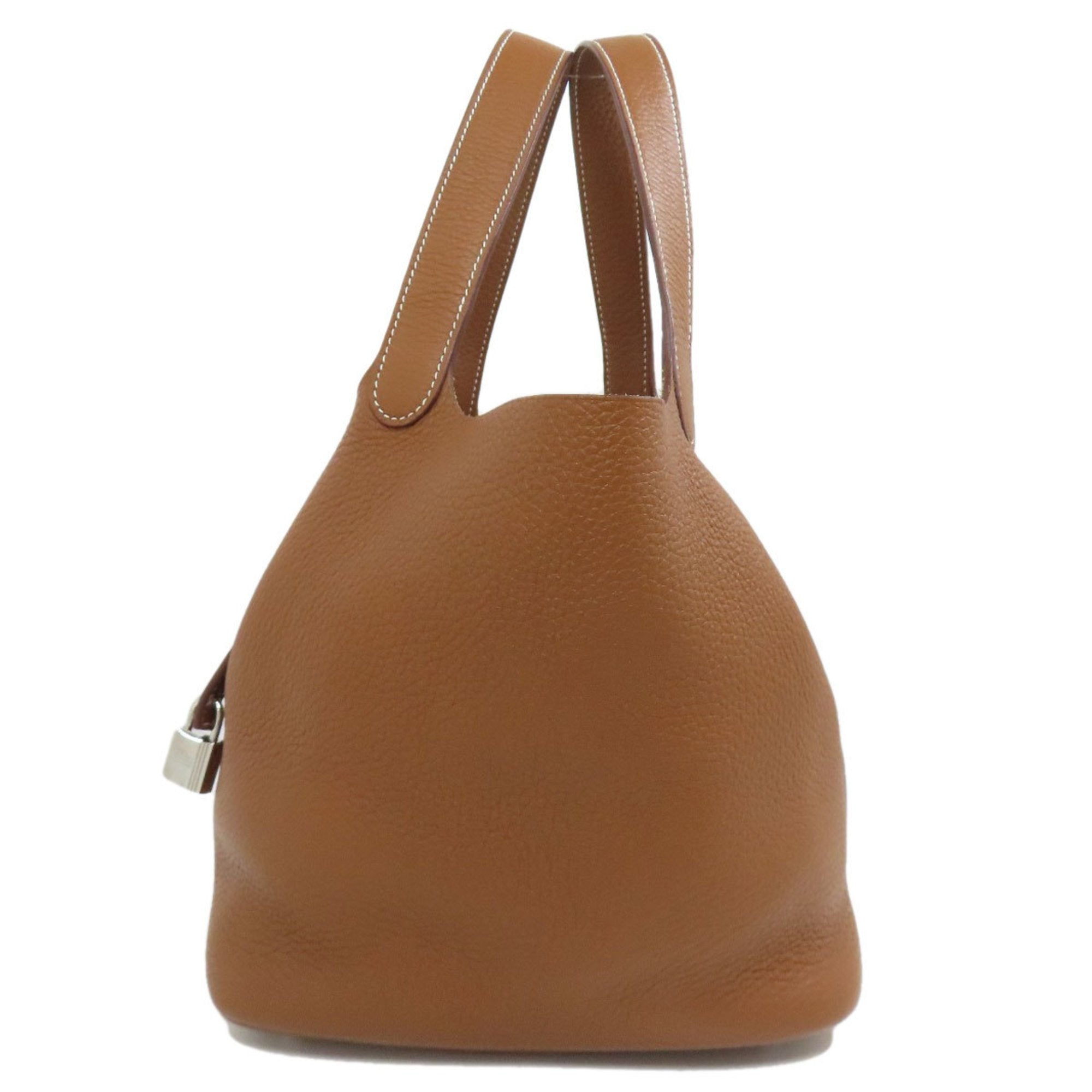 Hermes Brown Taurillon Clemence Leather Handbag (Pre-Owned)