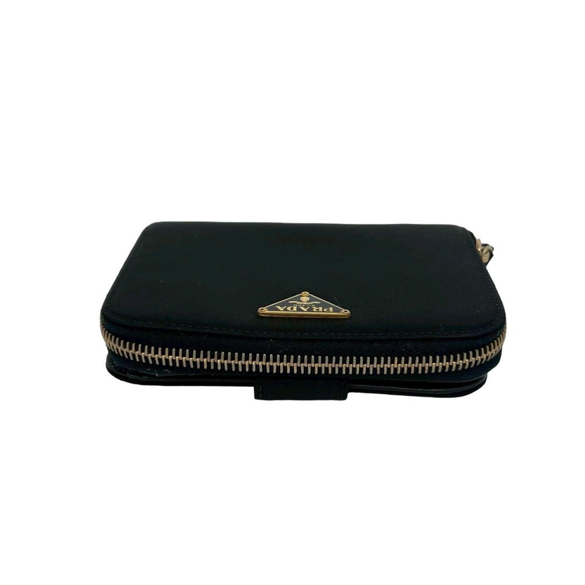 Prada Black Nylon Leather Wallet (Bi-Fold) (Pre-Owned)