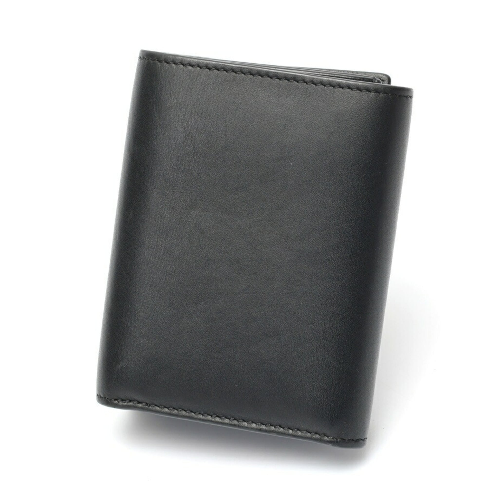 Loewe Black Satin Leather Wallet (Tri-Fold) (Pre-Owned)