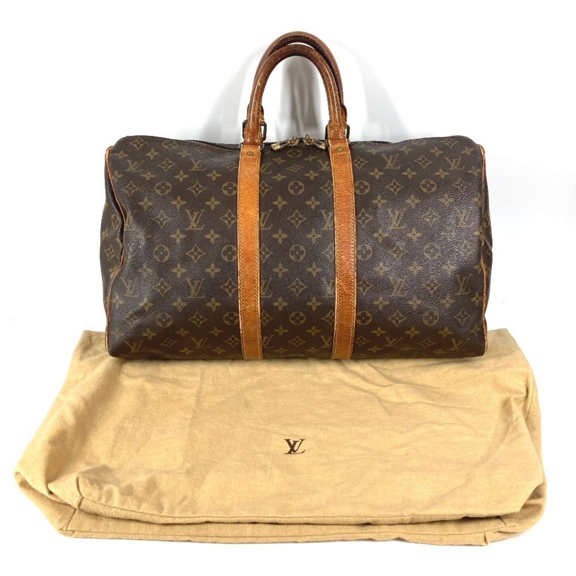 Louis Vuitton Brown Galle Monogram Monogram Boston Bag Handbag (Pre-Owned)
