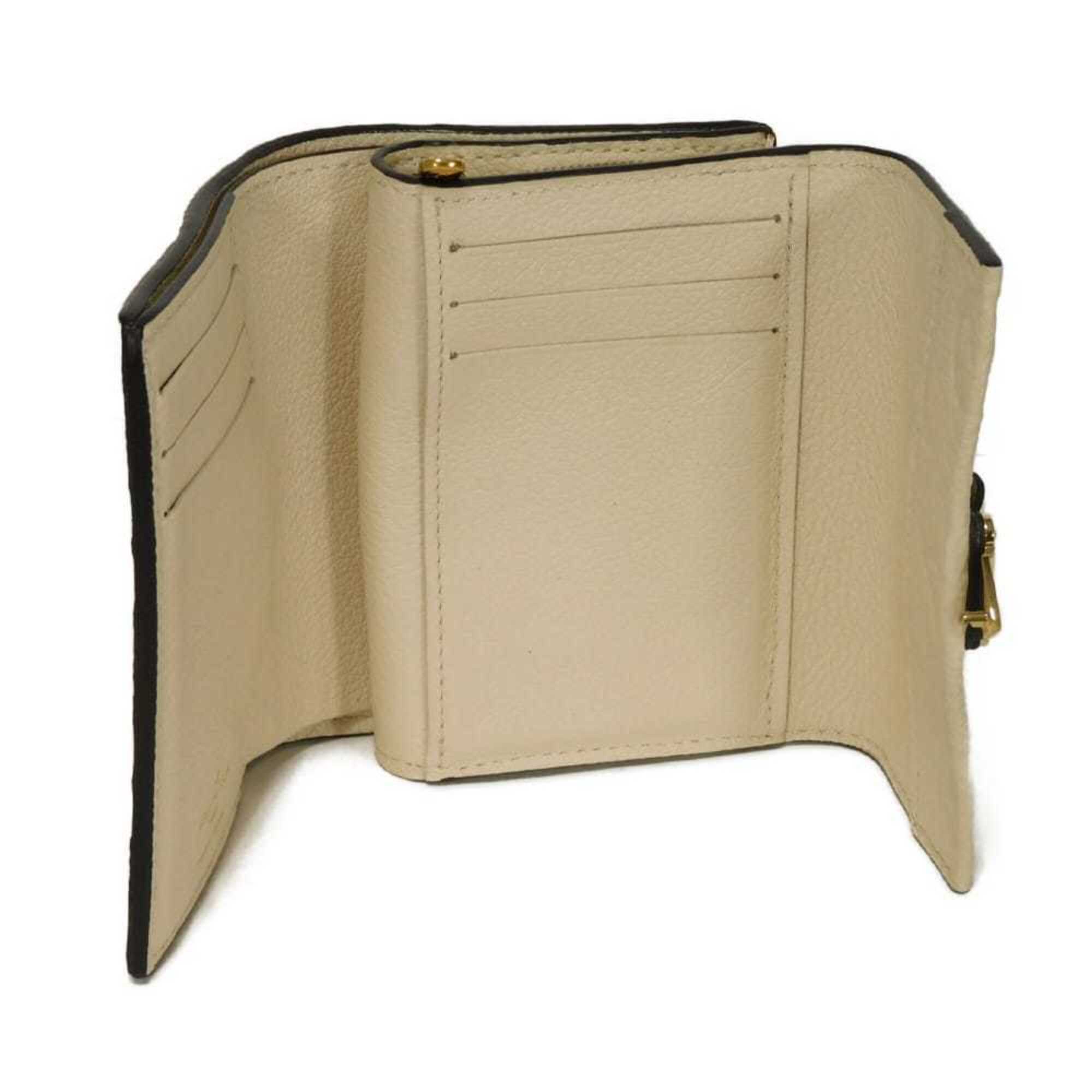 Louis Vuitton Monogram White Monogram Empreinte Leather Wallet (Tri-Fold) (Pre-Owned)