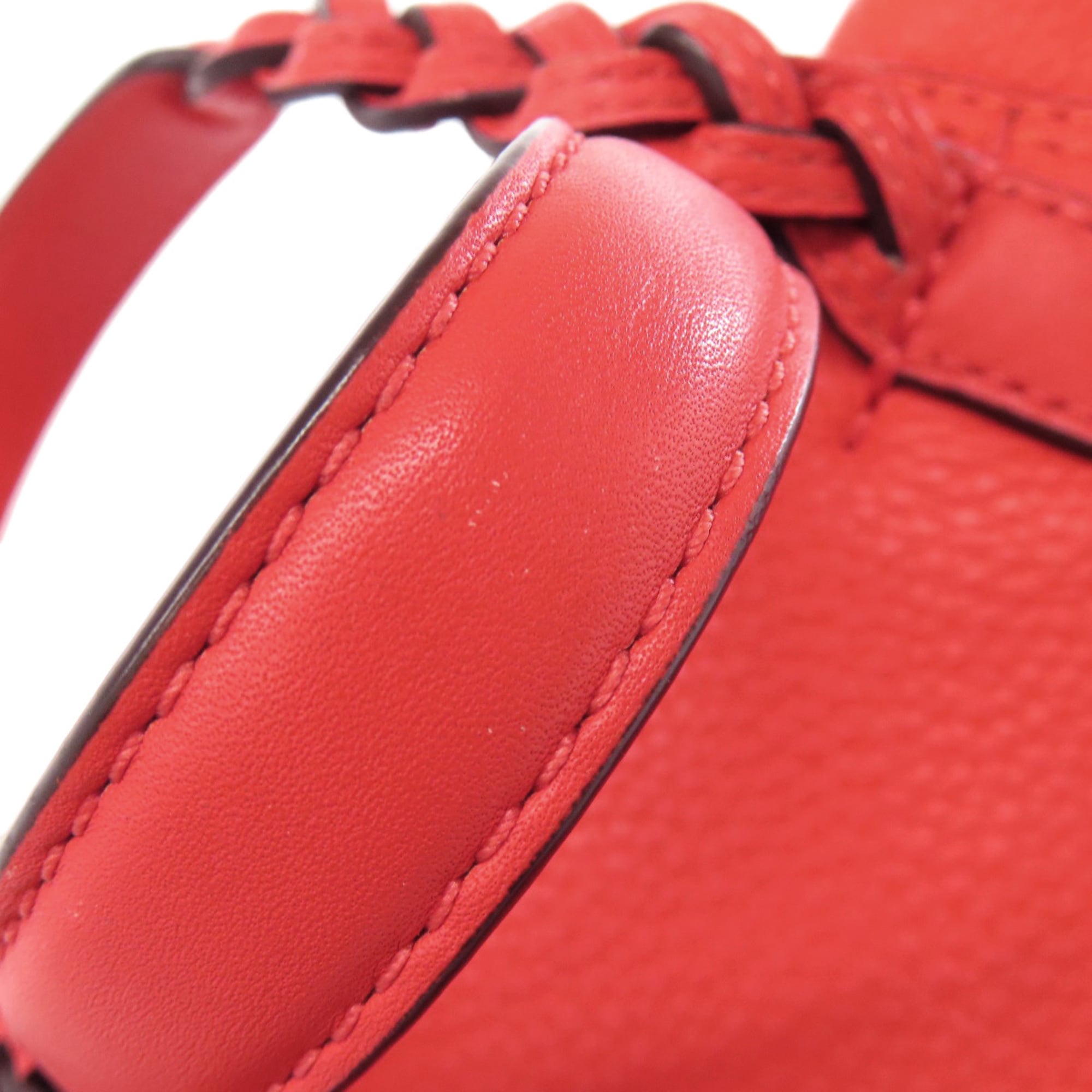 Tory Burch Red Color Leather Handbag (Pre-Owned)