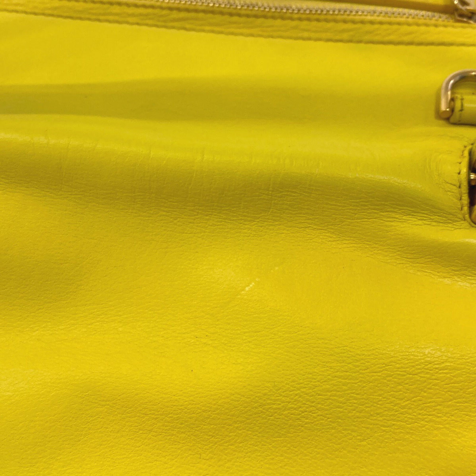 Celine Yellow Leather Handbag (Pre-Owned)