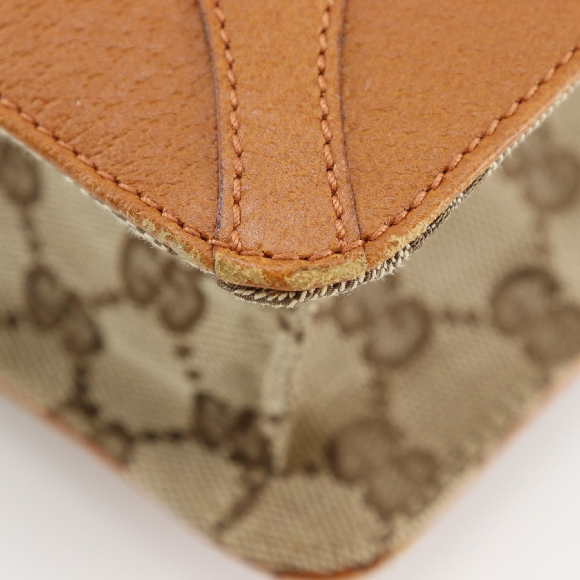 Gucci Gg Canvas Brown Gg Canvas Handbag Tote Bag (Pre-Owned)