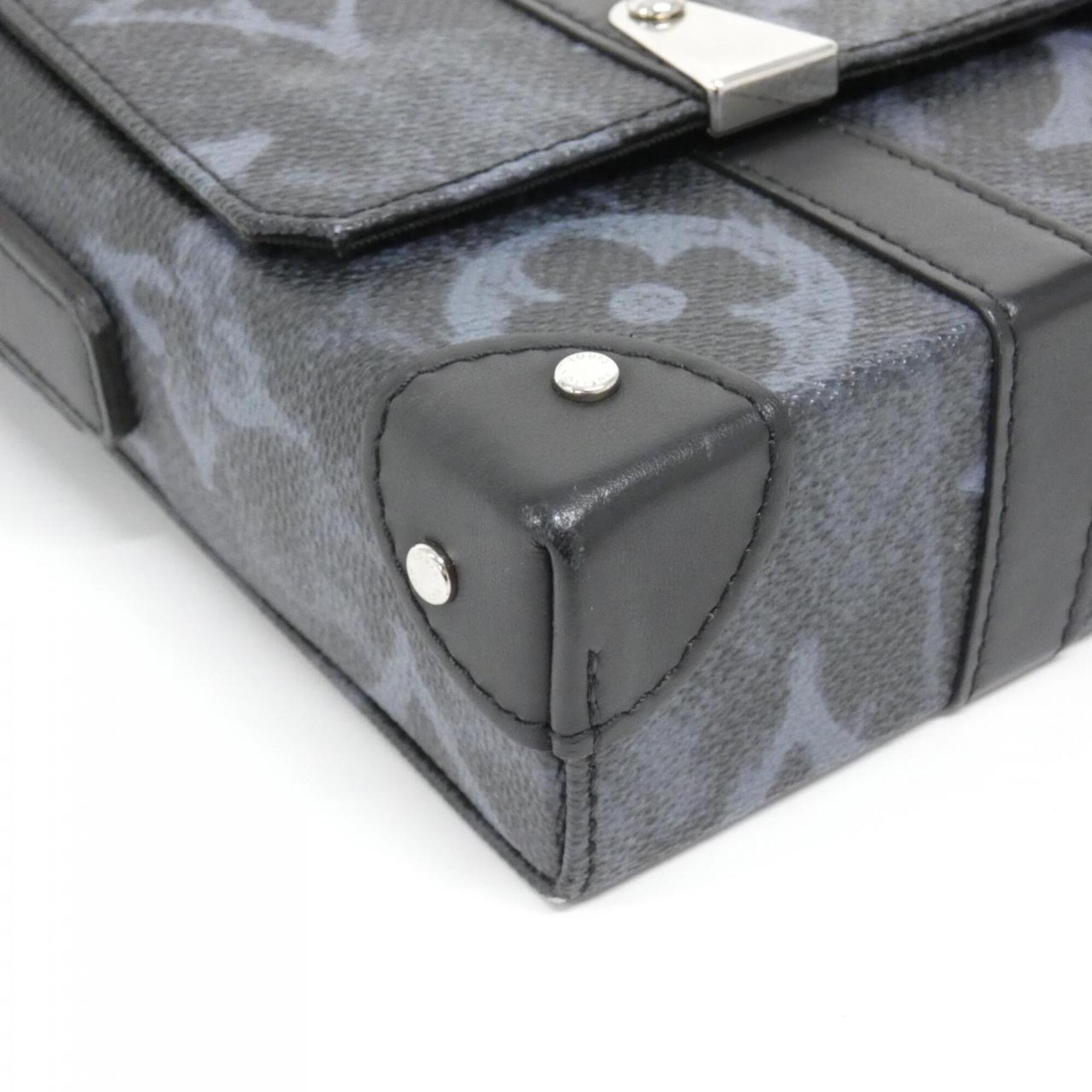 Louis Vuitton Black Noir Coated Canvas Shoulder Bag (Pre-Owned)