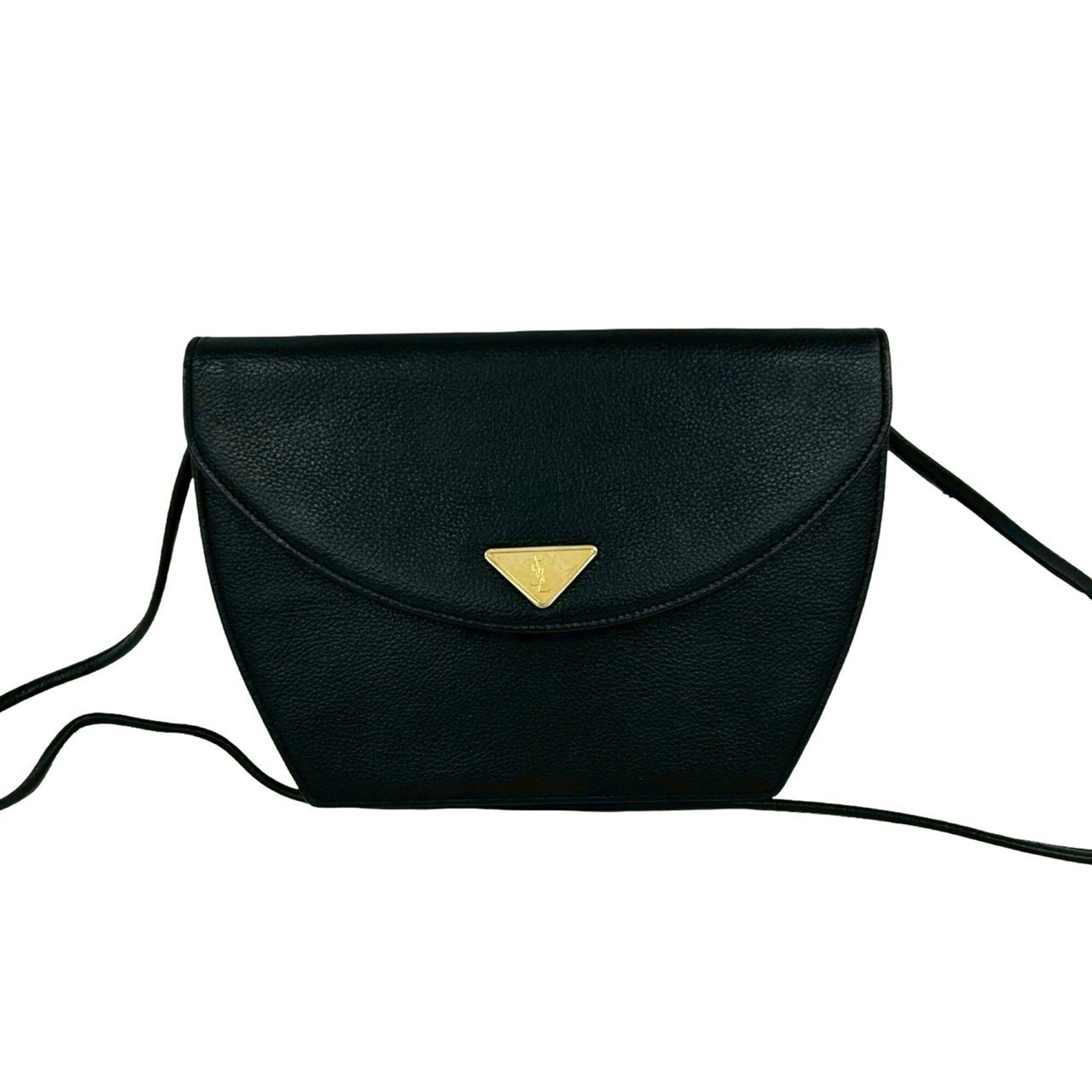 Yves Saint Laurent Black Leather Shoulder Bag (Pre-Owned)
