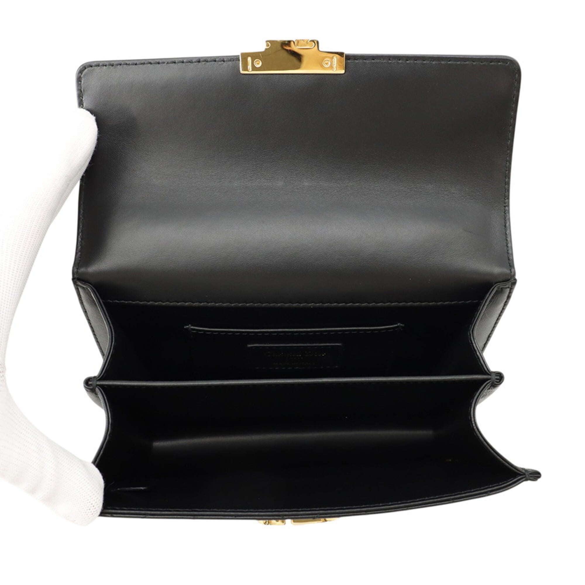 Christian Dior Black Leather Handbag Shoulder Bag (Pre-Owned)