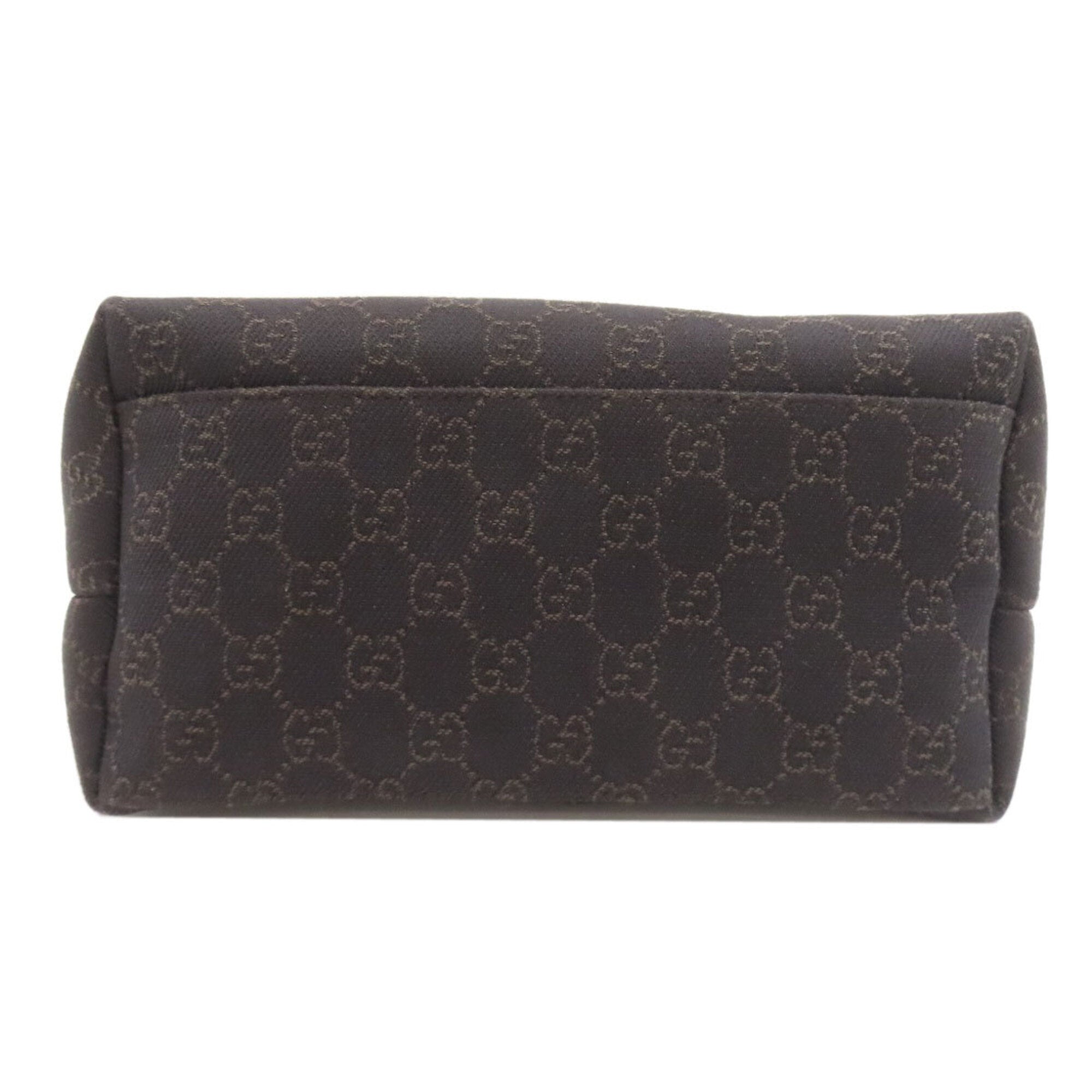 Gucci Dark Brown Canvas Shoulder Bag (Pre-Owned)