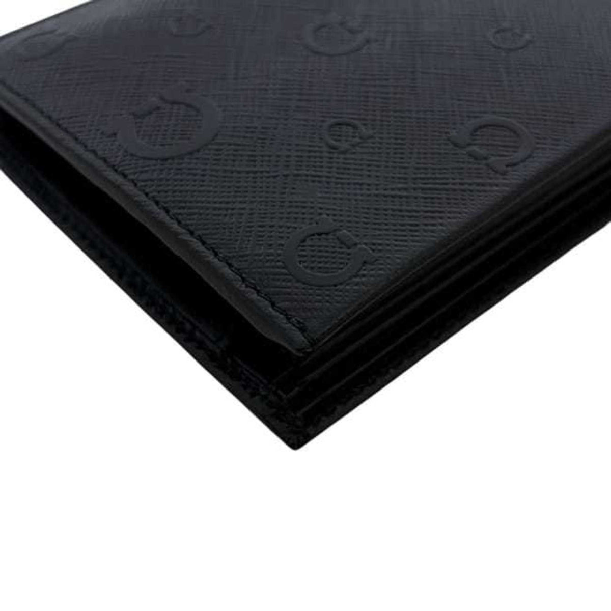 Salvatore Ferragamo Black Leather Wallet (Bi-Fold) (Pre-Owned)