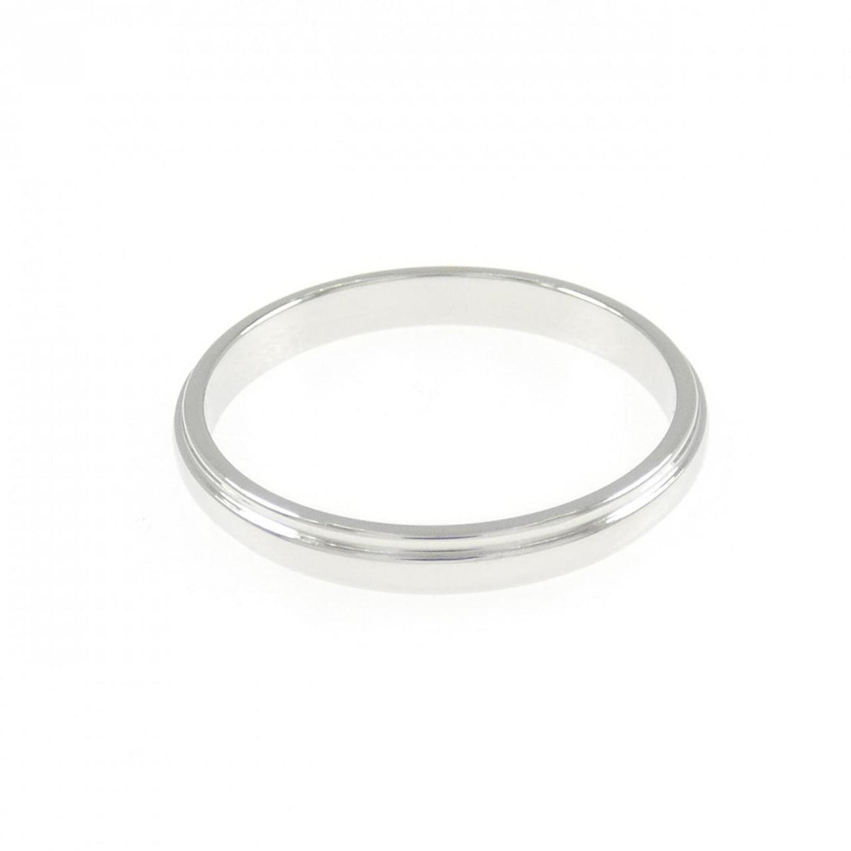 Cartier Silver Platinum 950 Band Ring (Pre-Owned)