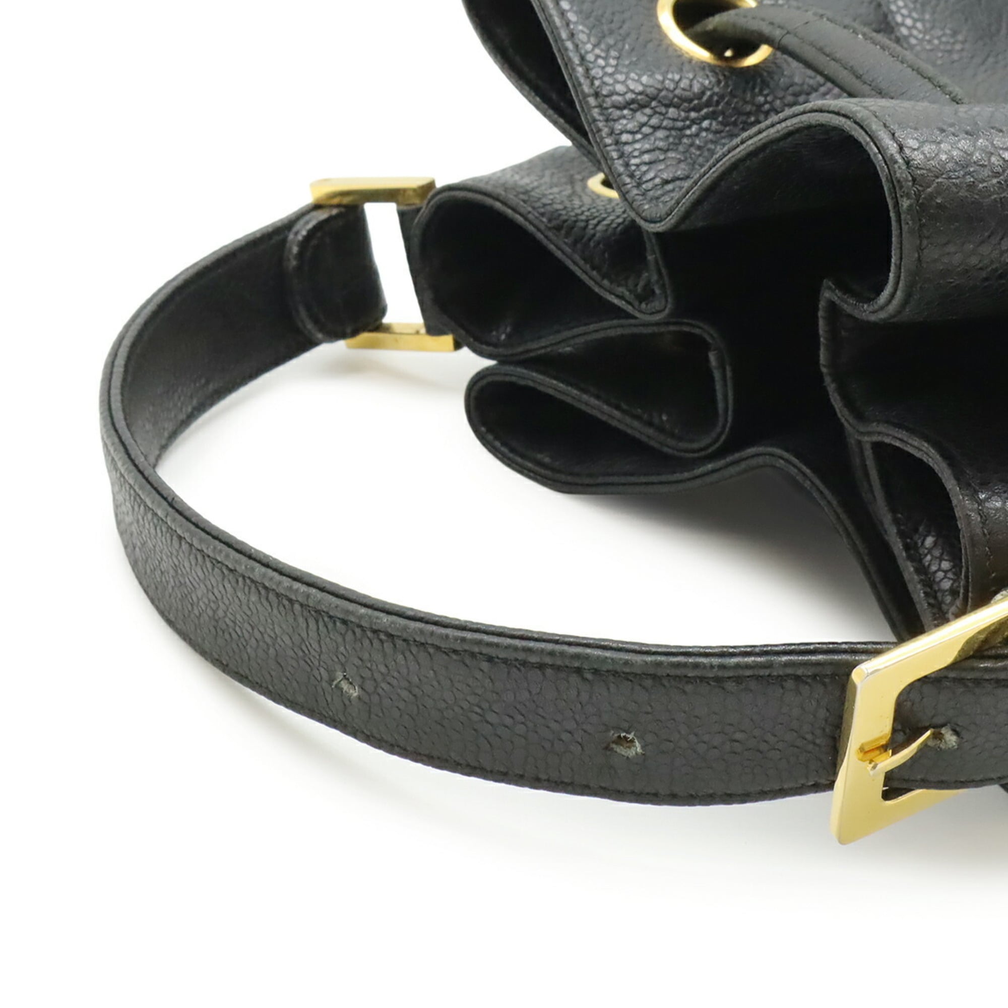 Chanel Black Grained Calfskin Backpack (Pre-Owned)