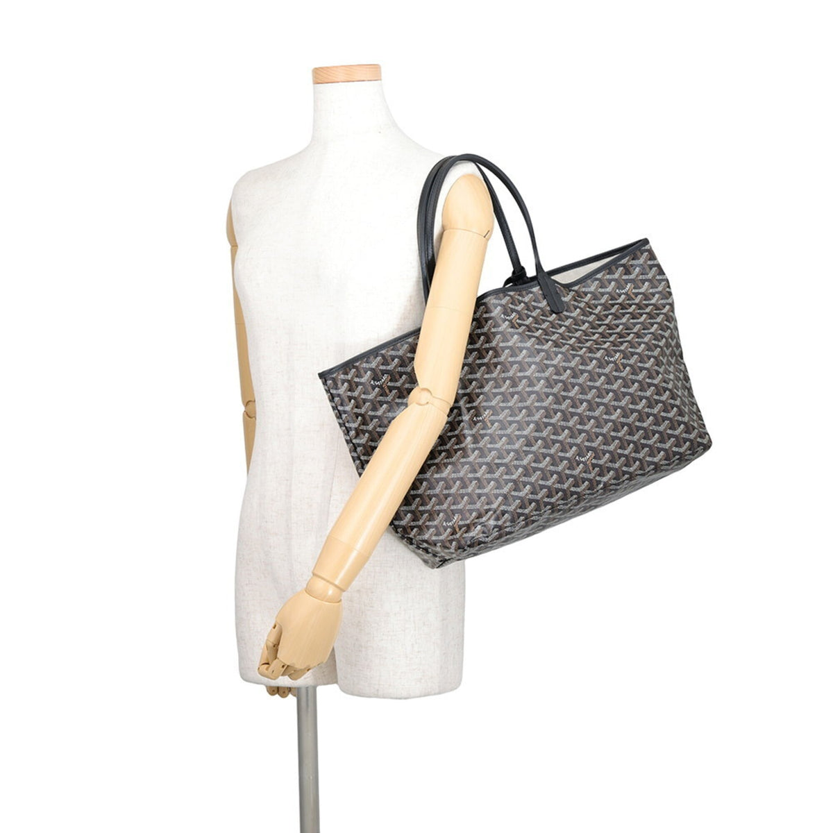 Goyard Black Pvc Leather Handbag Tote Bag (Pre-Owned)