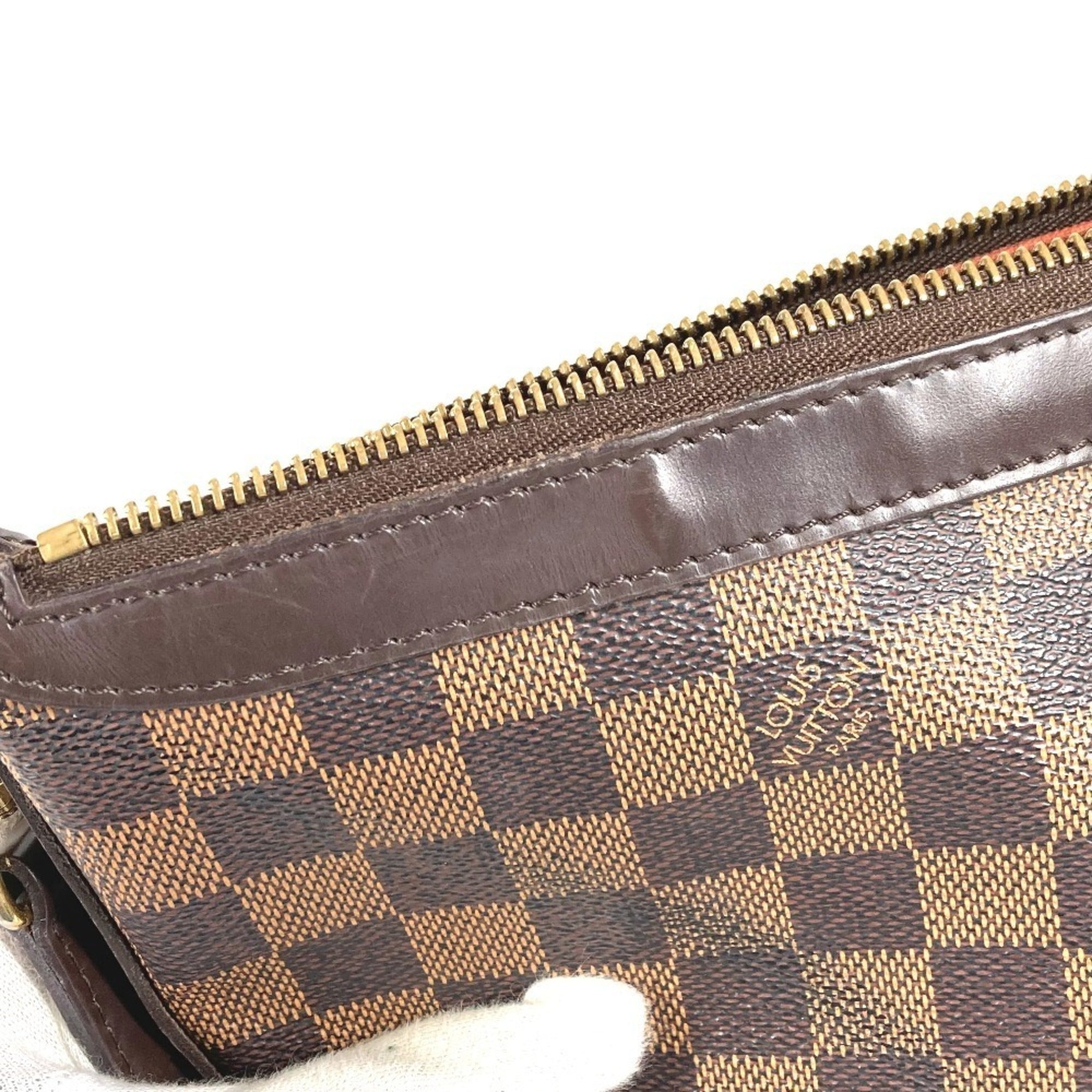 Louis Vuitton Brown Ebene Damier Canvas Handbag Shoulder Bag (Pre-Owned)