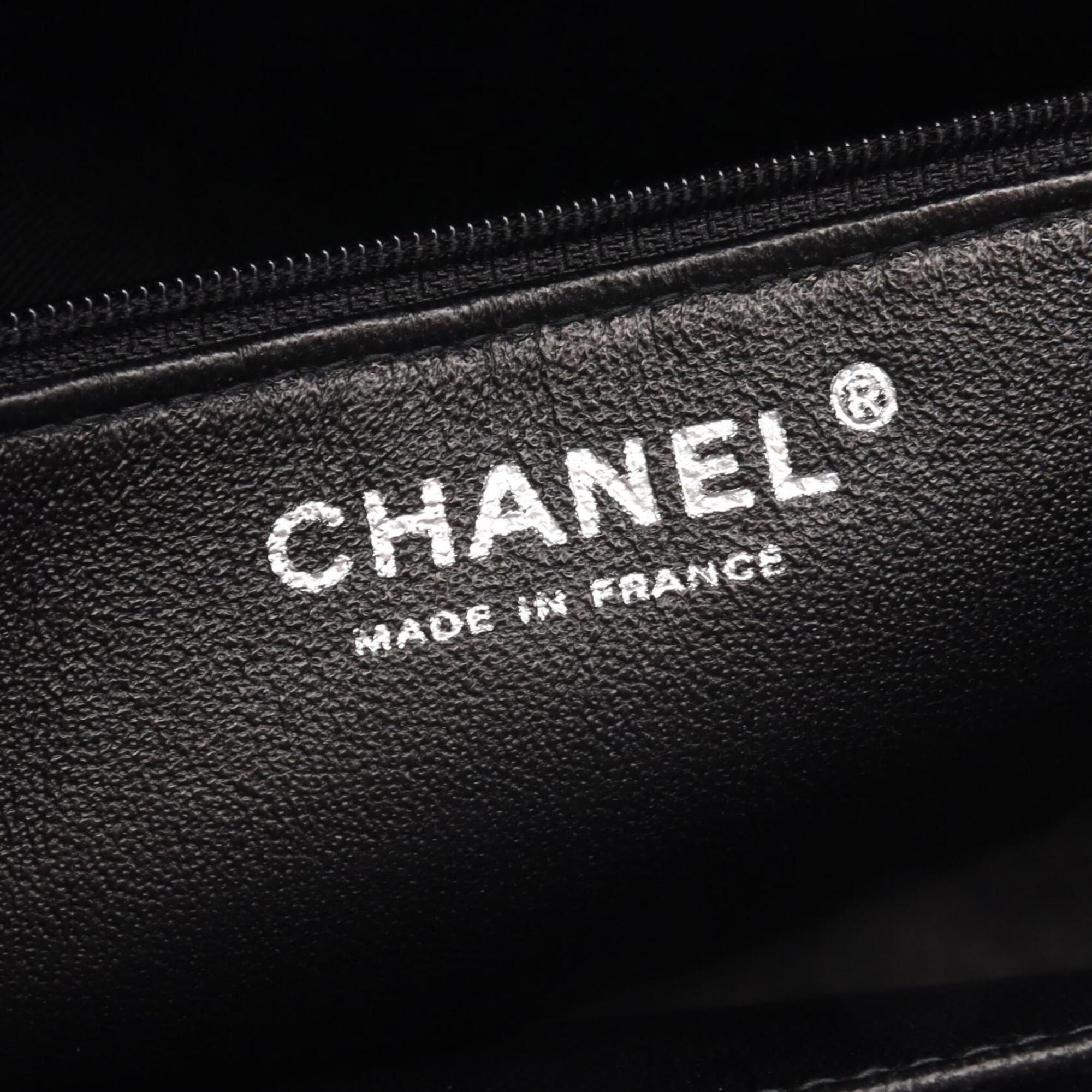 Chanel Black Grained Calfskin Handbag Tote Bag (Pre-Owned)