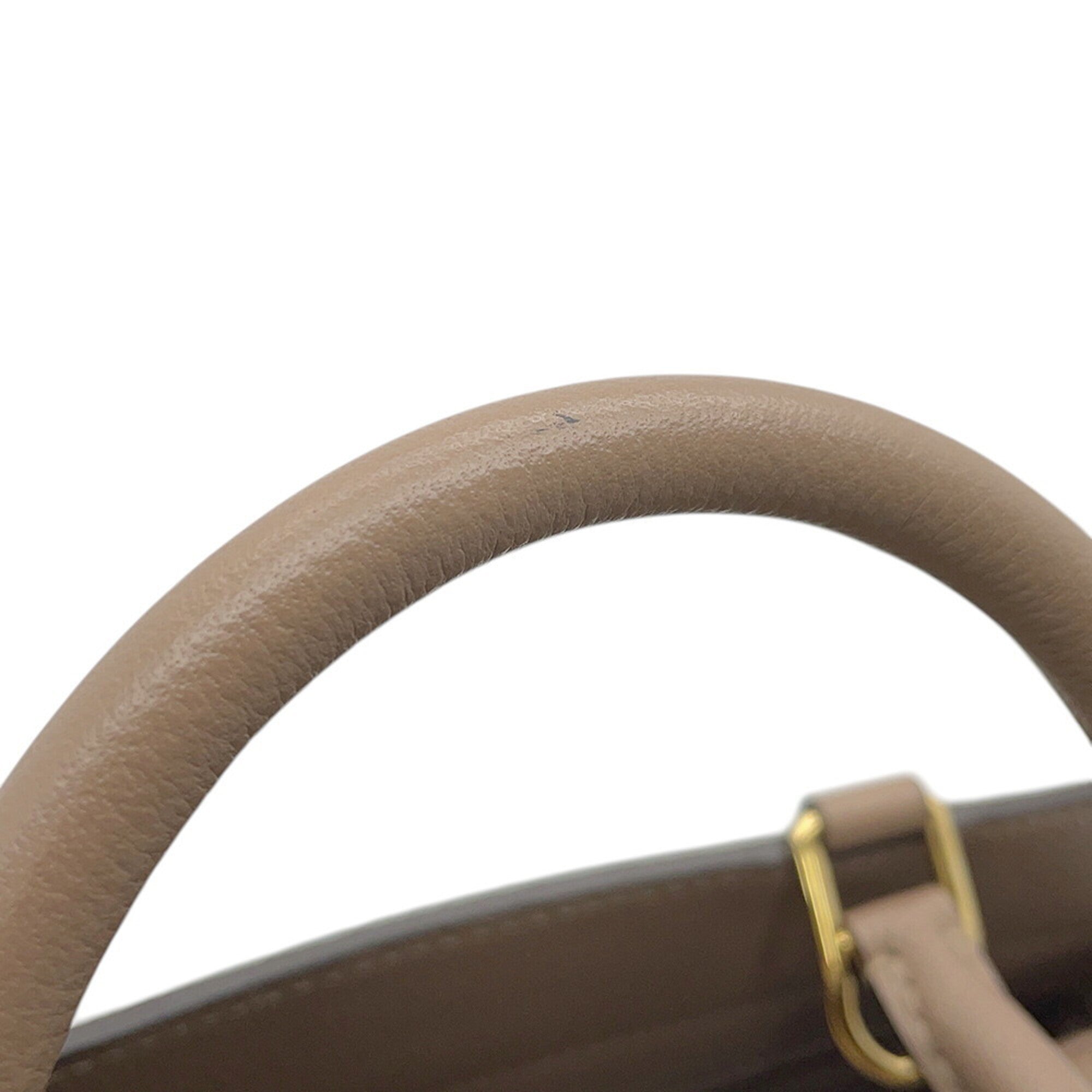 Louis Vuitton Taupe Monogram Empreinte Handbag Shoulder Bag (Pre-Owned)
