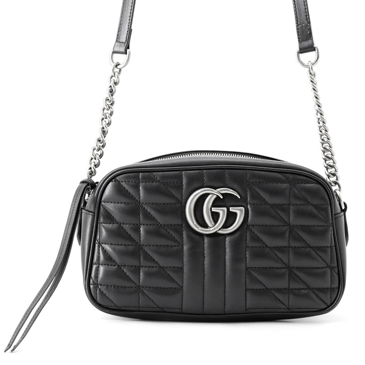 Gucci Black Leather Handbag Shoulder Bag (Pre-Owned)