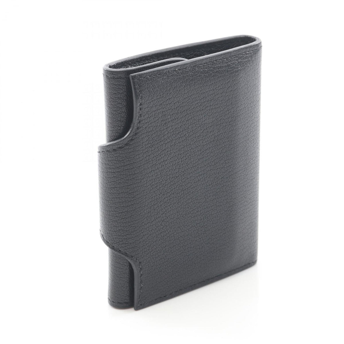 Hermes Black Chevre Leather Wallet (Tri-Fold) (Pre-Owned)