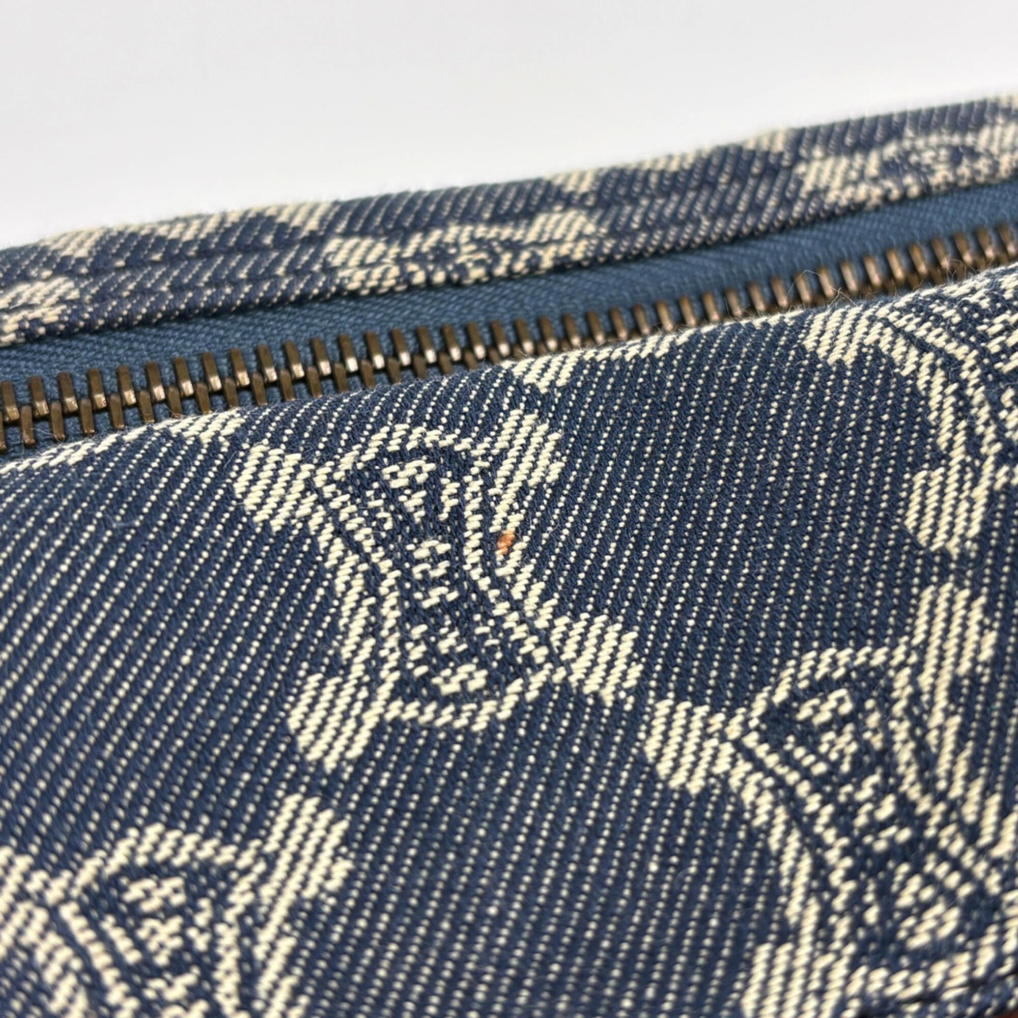 Celine Blue Brown Denim Leather Fanny Pack Sling Bag (Pre-Owned)