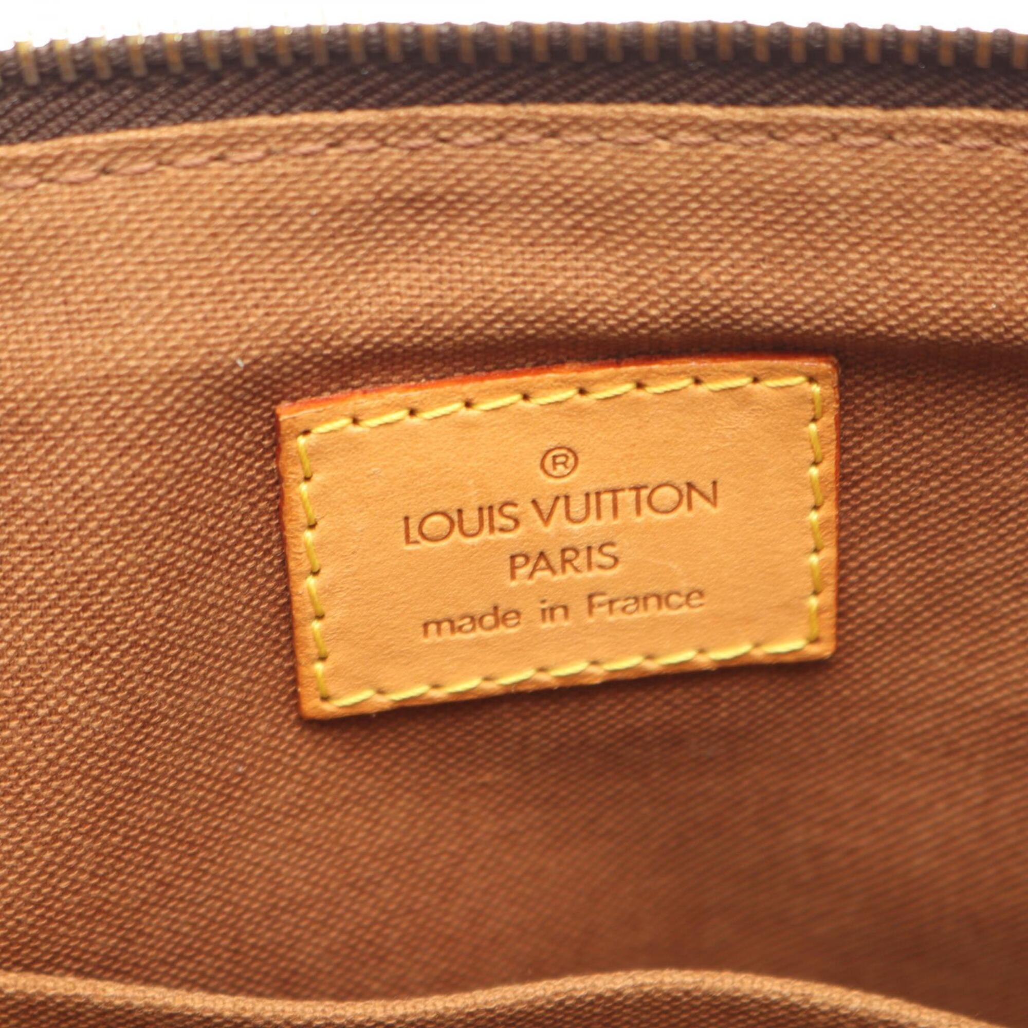 Louis Vuitton Brown Coated Canvas Pvc Monogram Leather Handbag Tote Bag (Pre-Owned)