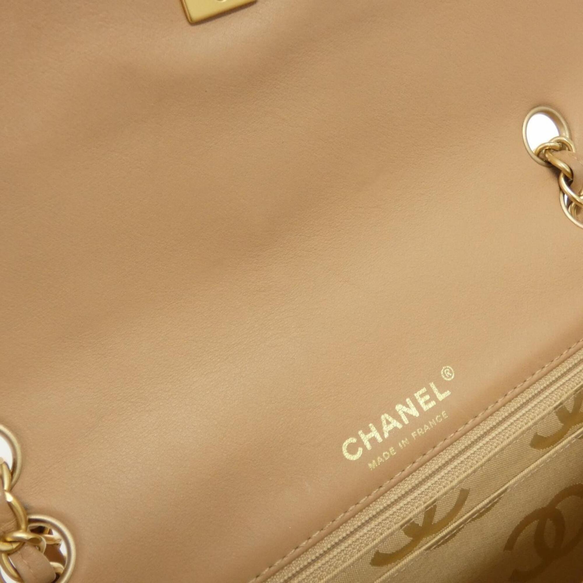Chanel Beige Leather Shoulder Bag (Pre-Owned)