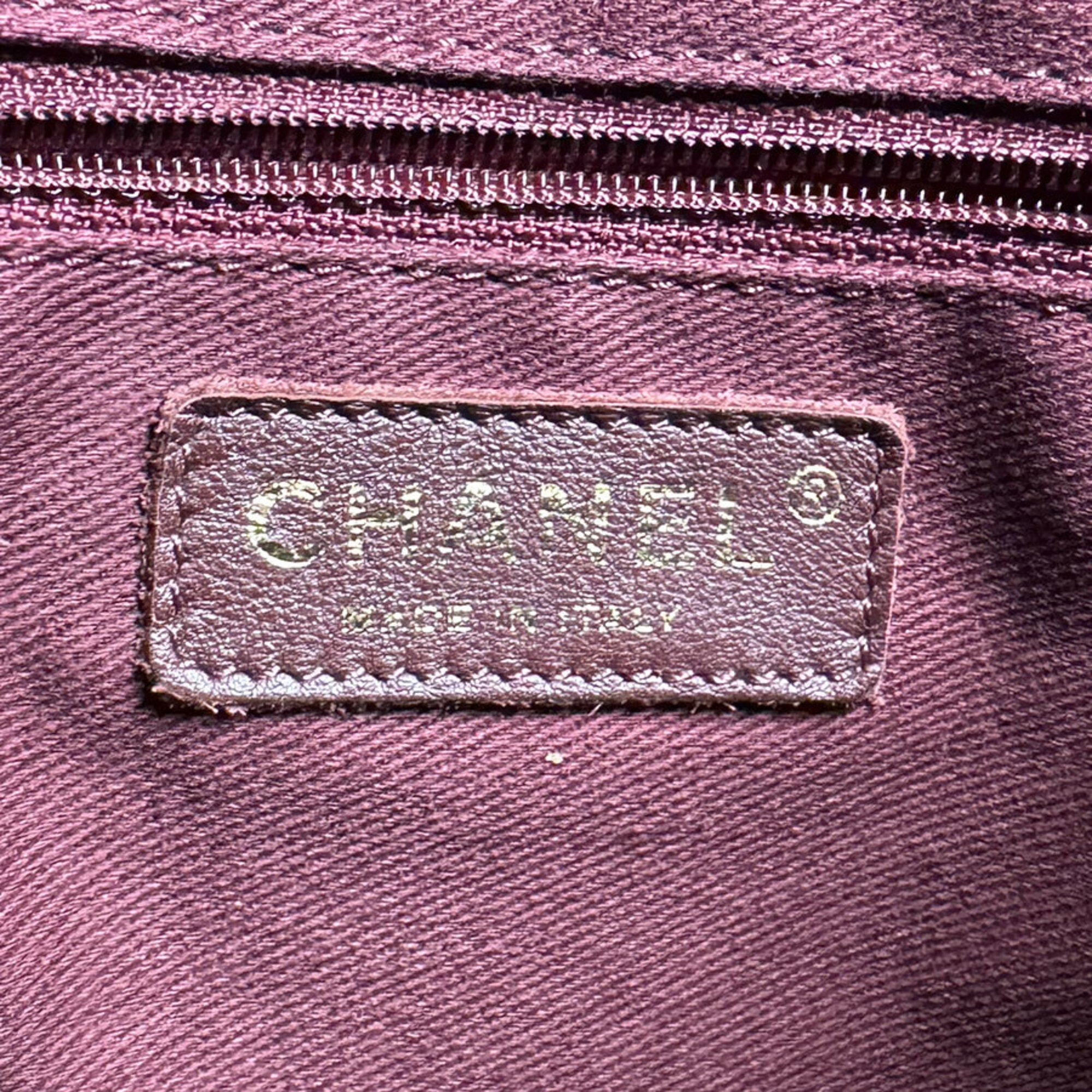 Chanel Gold Khaki Metallic Leather Shoulder Bag (Pre-Owned)