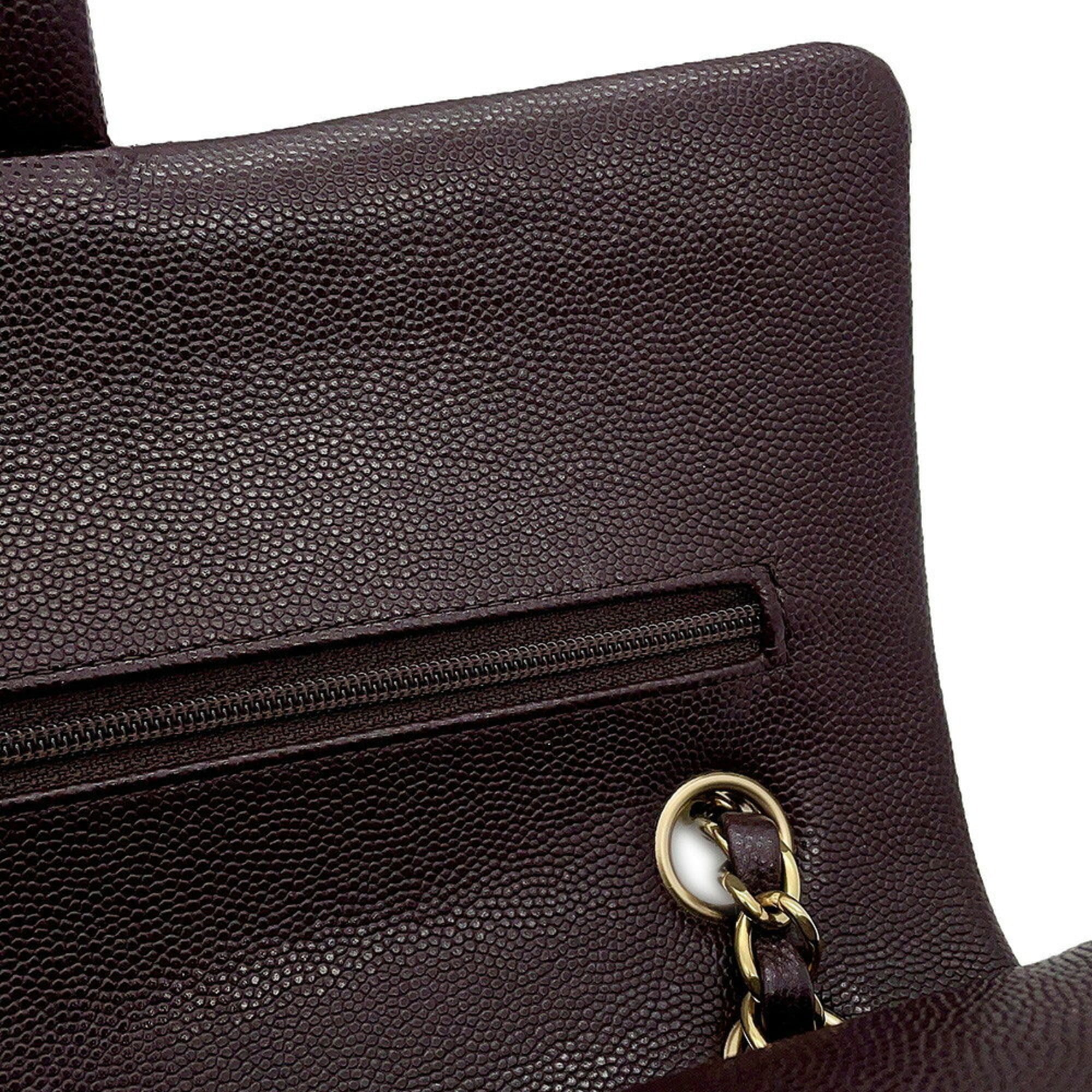 Chanel Matelasse Brown Grained Calfskin Handbag Shoulder Bag (Pre-Owned)