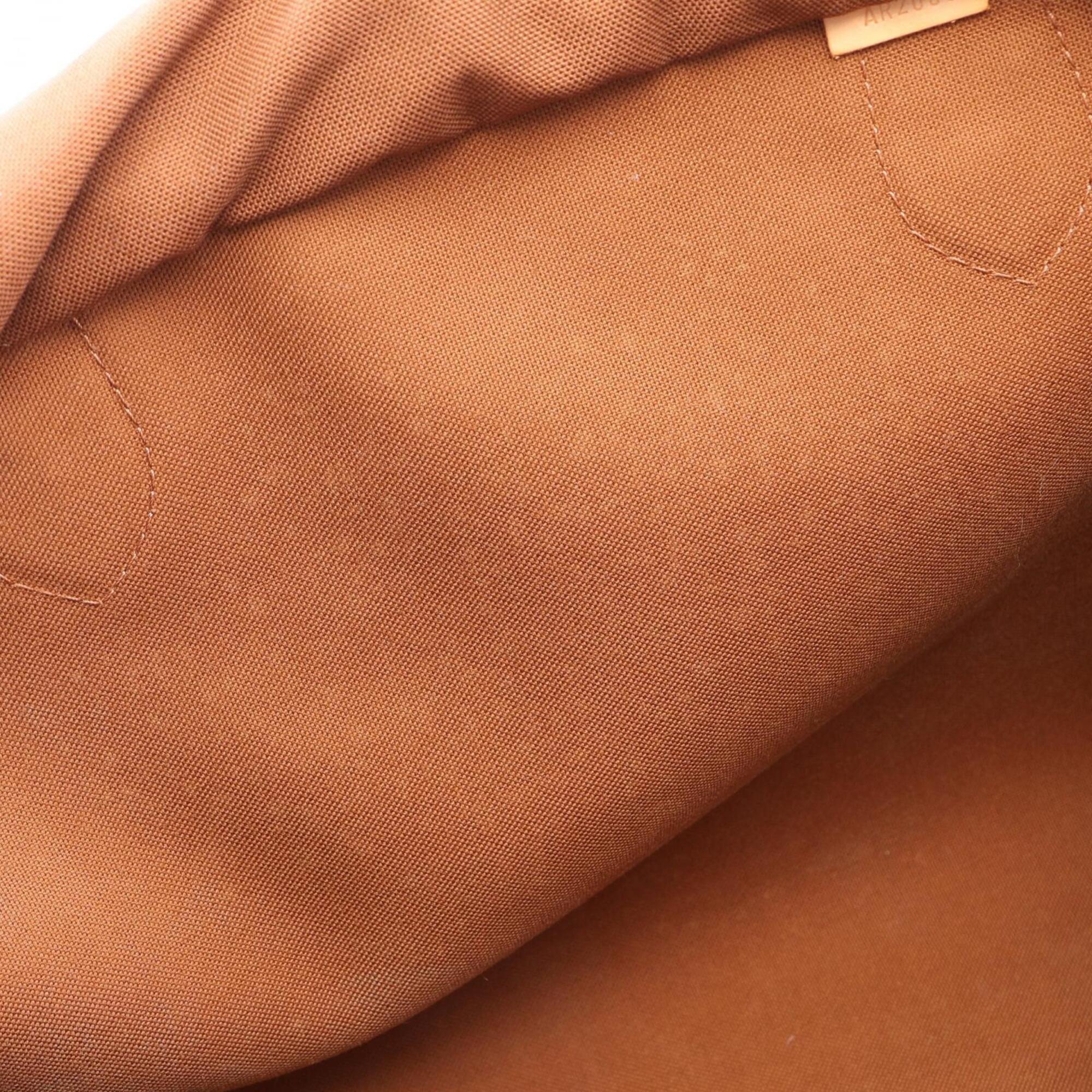 Louis Vuitton Brown Coated Canvas Leather Handbag Shoulder Bag (Pre-Owned)
