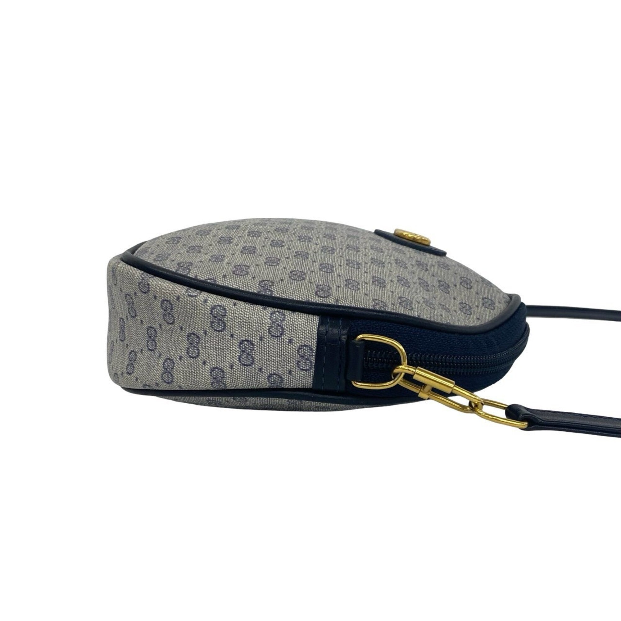 Gucci Navy Leather Pvc Pochette Shoulder Bag (Pre-Owned)