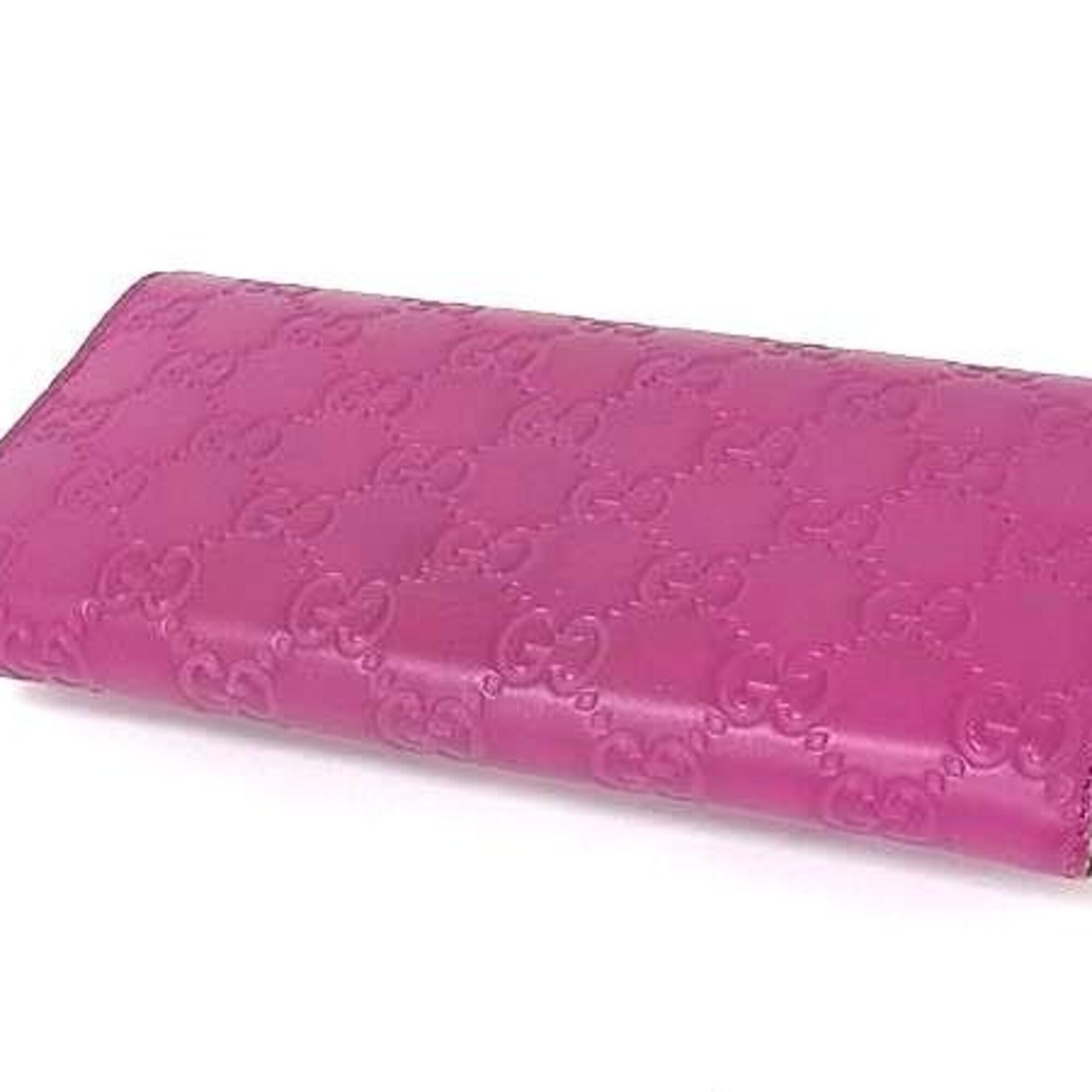 Gucci Purple Leather Long Wallet (Bi-Fold) (Pre-Owned)