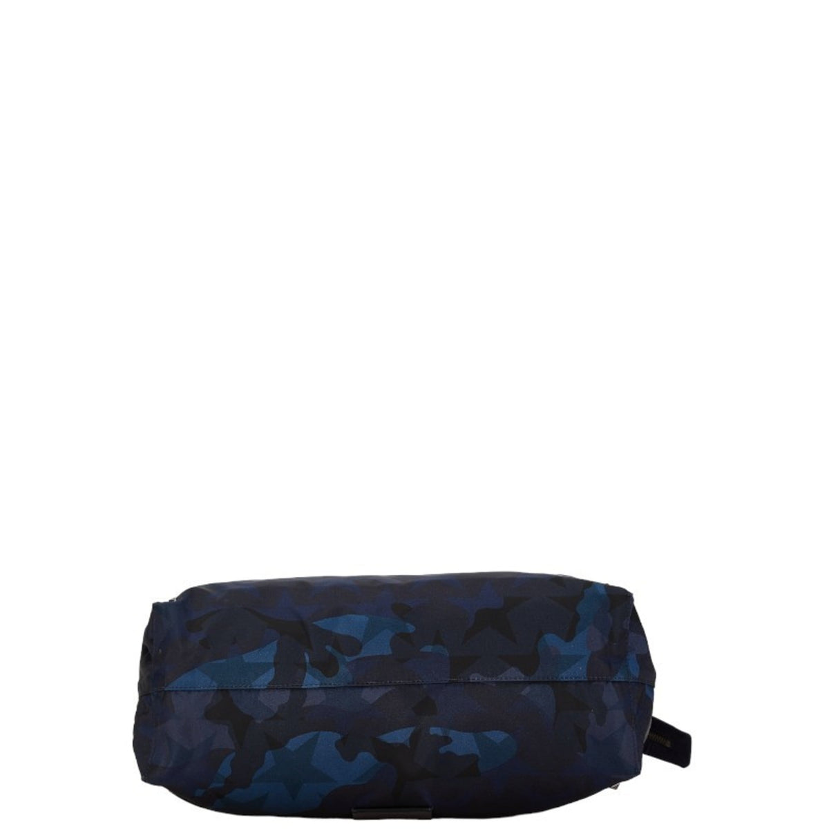Valentino Blue Camouflage Navy Nylon Leather Shoulder Bag Tote Bag (Pre-Owned)