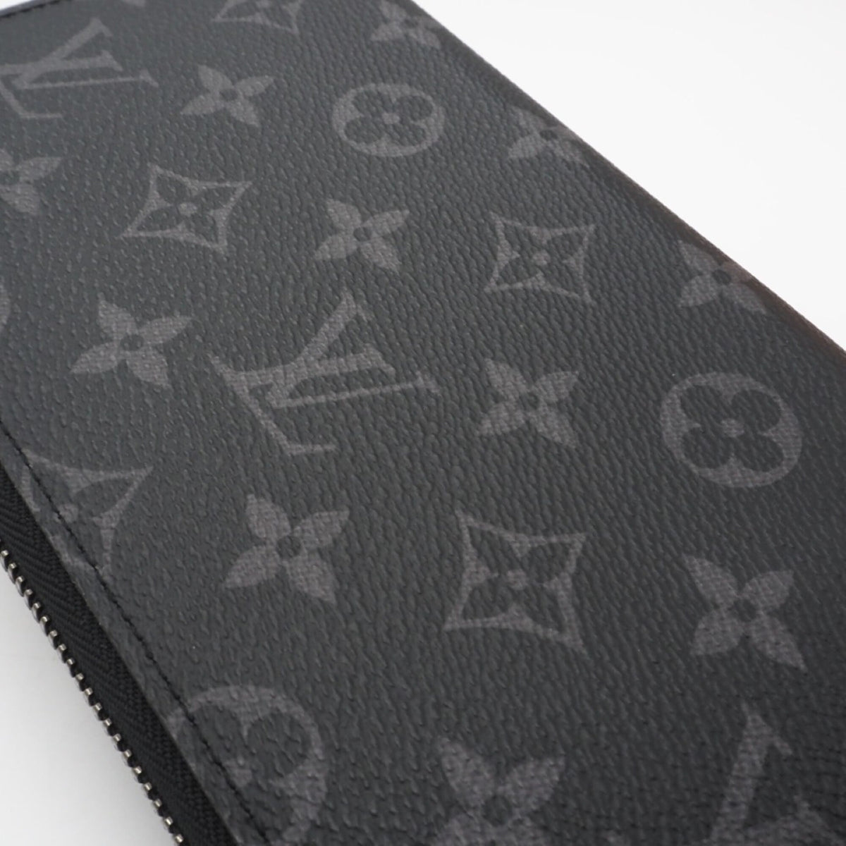 Louis Vuitton Black Gray Coated Canvas Long Wallet (Bi-Fold) (Pre-Owned)