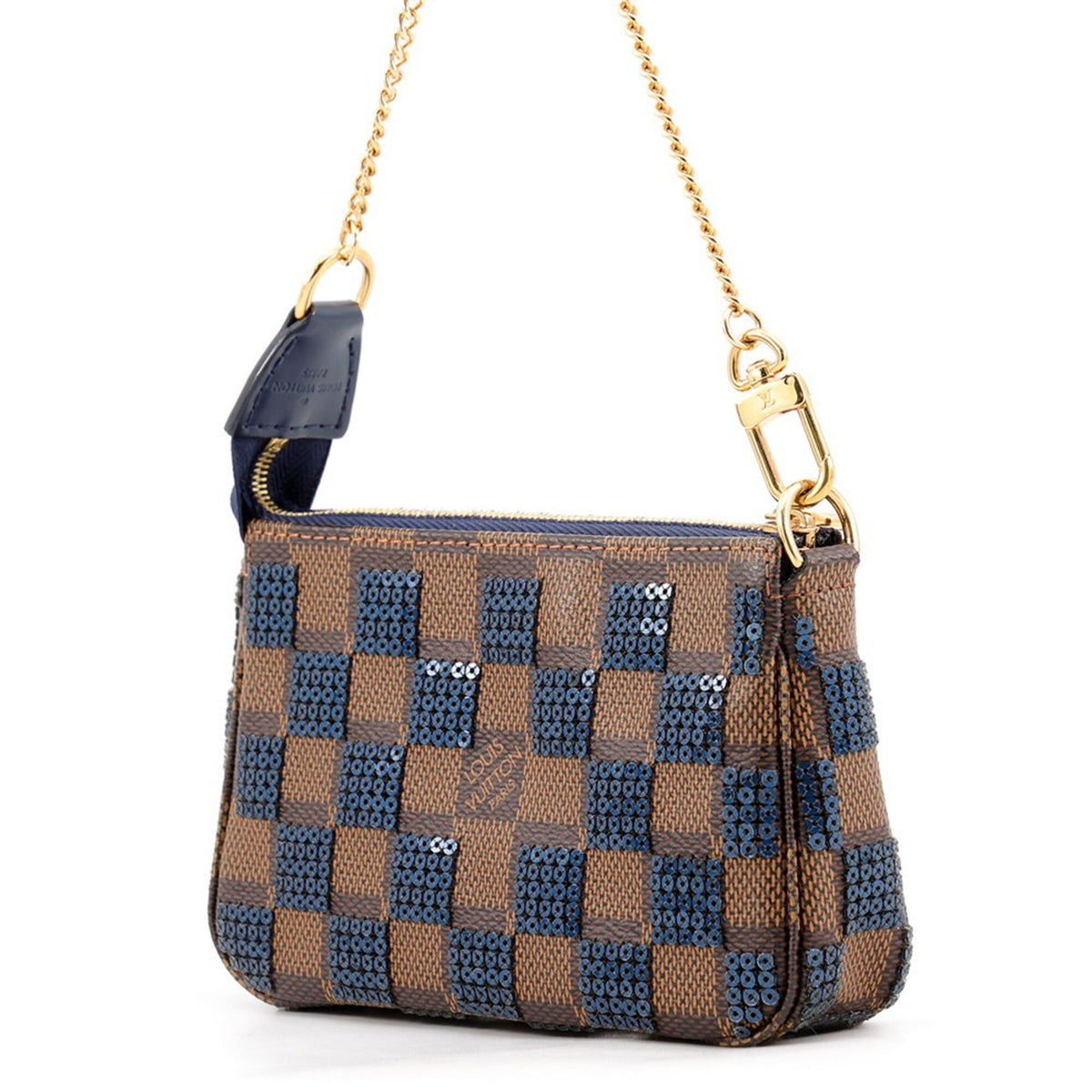 Louis Vuitton Blue Spangles Handbag (Pre-Owned)